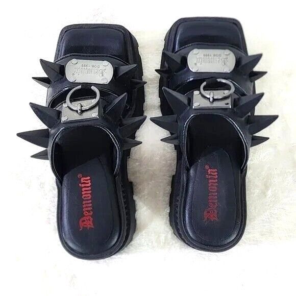 Demonia Cult DEMONIA Wrath Claw Spiked Platform Goth Sandals (US Size:10; Size US 10 / IT 40 - 7 Thumbnail