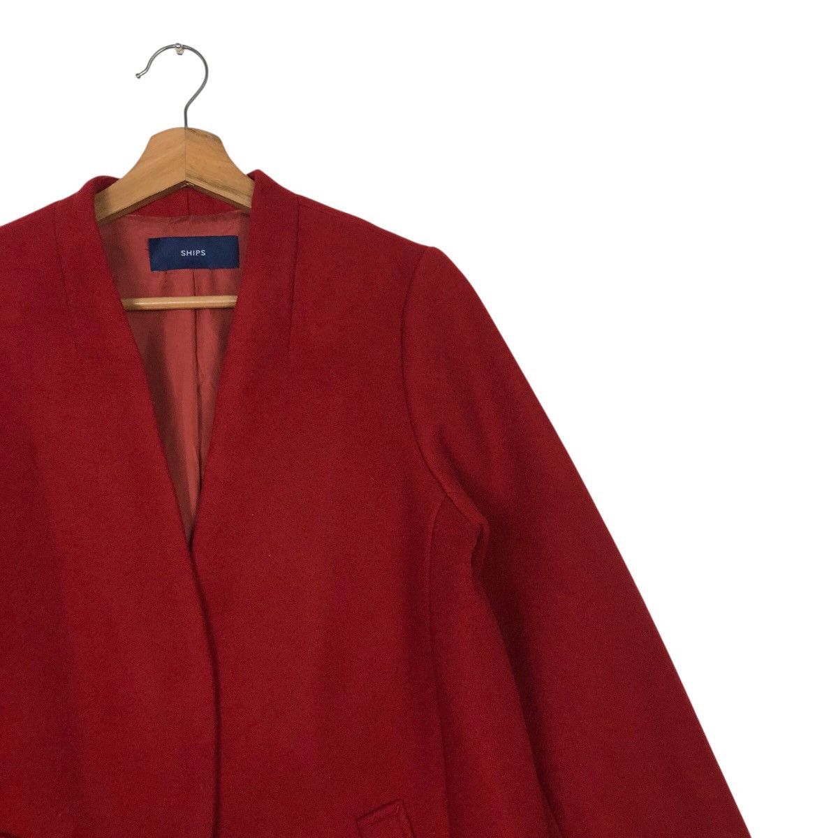 Japanese Brand 📌Rich Red Vintage Long Wool Jacket Ships Issey Miyake Size M / US 6-8 / IT 42-44 - 8 Thumbnail