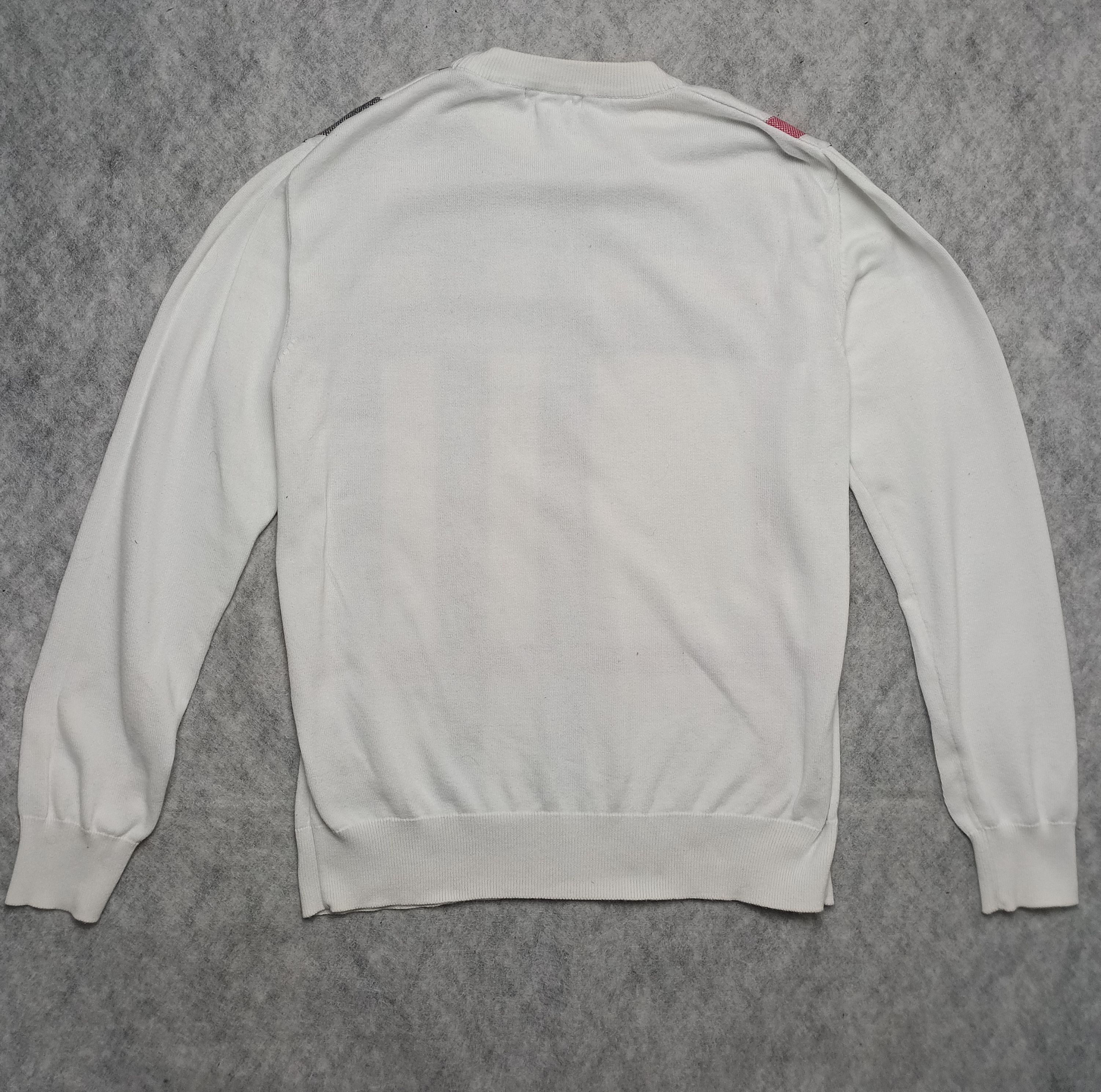 Burberry Burberry Brit Check White Jumper Sweatshirt Size S Size S / US 4 / IT 40 - 2 Thumbnail
