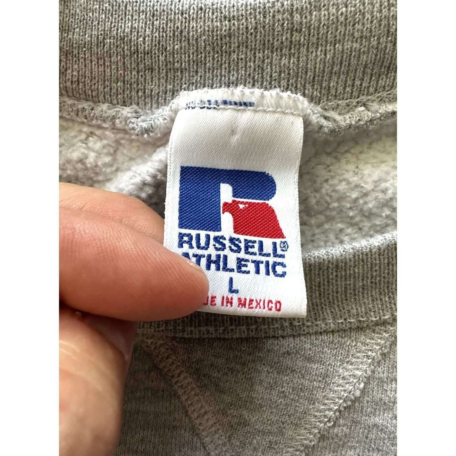 Russell Athletic Vintage Russell Athletic Sweatshirt Mens Large 90s Gray Pullover Crew Neck Cotton Polyester Workout Hoodie Size US L / EU 52-54 / 3 - 4 Thumbnail