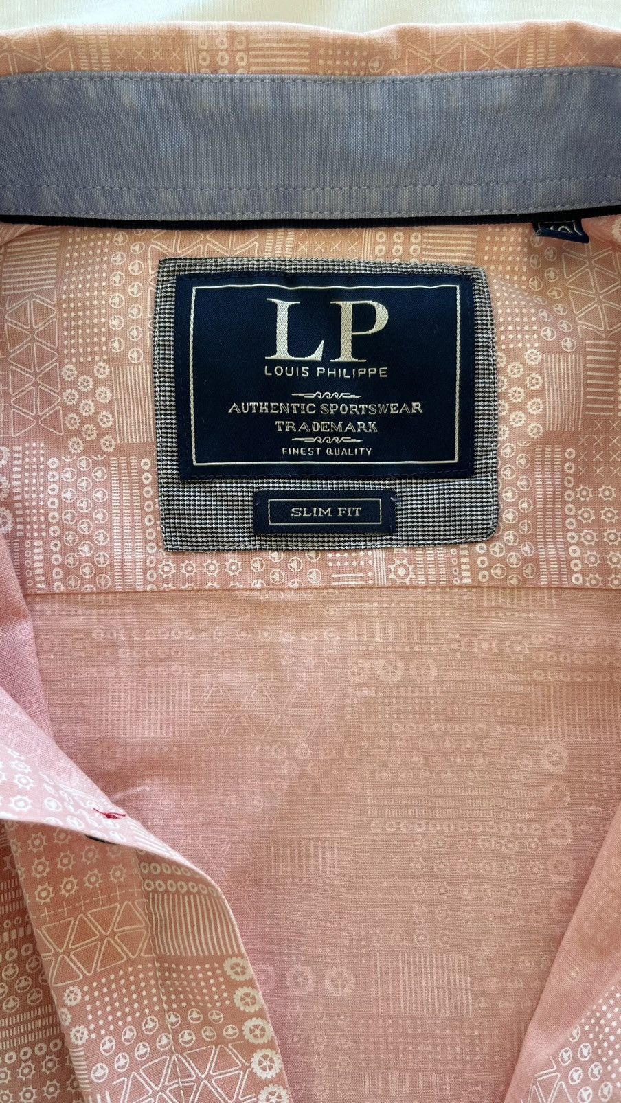 Louis Philippe LP Louis Philippe Slim Fit Geometric Print Shirt Size US S / EU 44-46 / 1 - 5 Thumbnail
