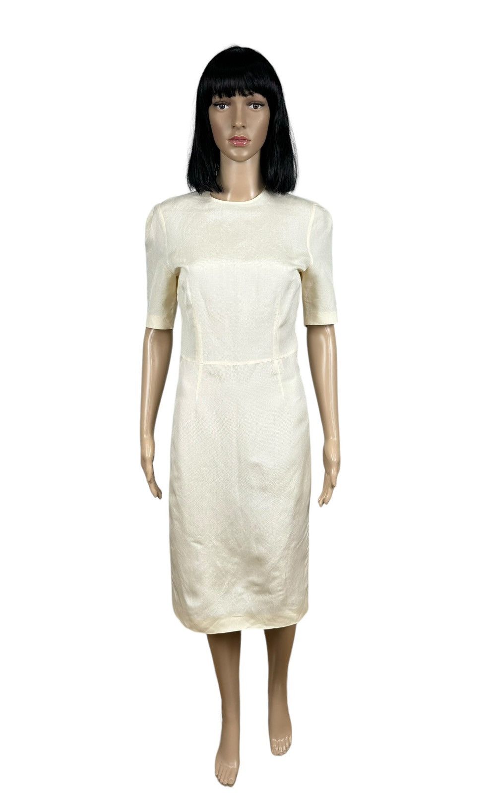 Prada Prada 100% Silk Shift Dress Ivory Knee-Length size 40 Size S / US 4 / IT 40 - 2 Thumbnail