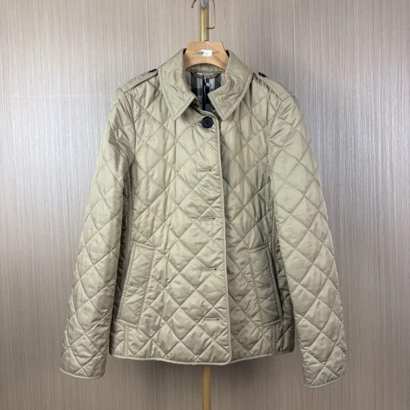 Burberry Burberry Quilted Beige Polyester Women's Jacket Size M / US 6-8 / IT 42-44 - 1 Thumbnail