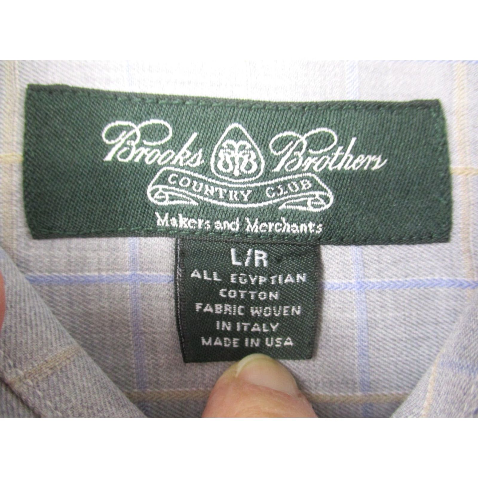 Brooks Brothers Brooks Brothers Country Club Shirt Large Egyptian Cotton Plaid Italy Size US L / EU 52-54 / 3 - 2 Thumbnail