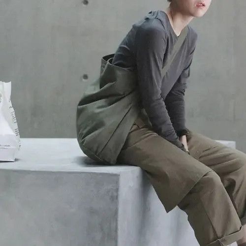 Japanese Brand Canvas Crossbody Bag Size ONE SIZE - 3 Thumbnail