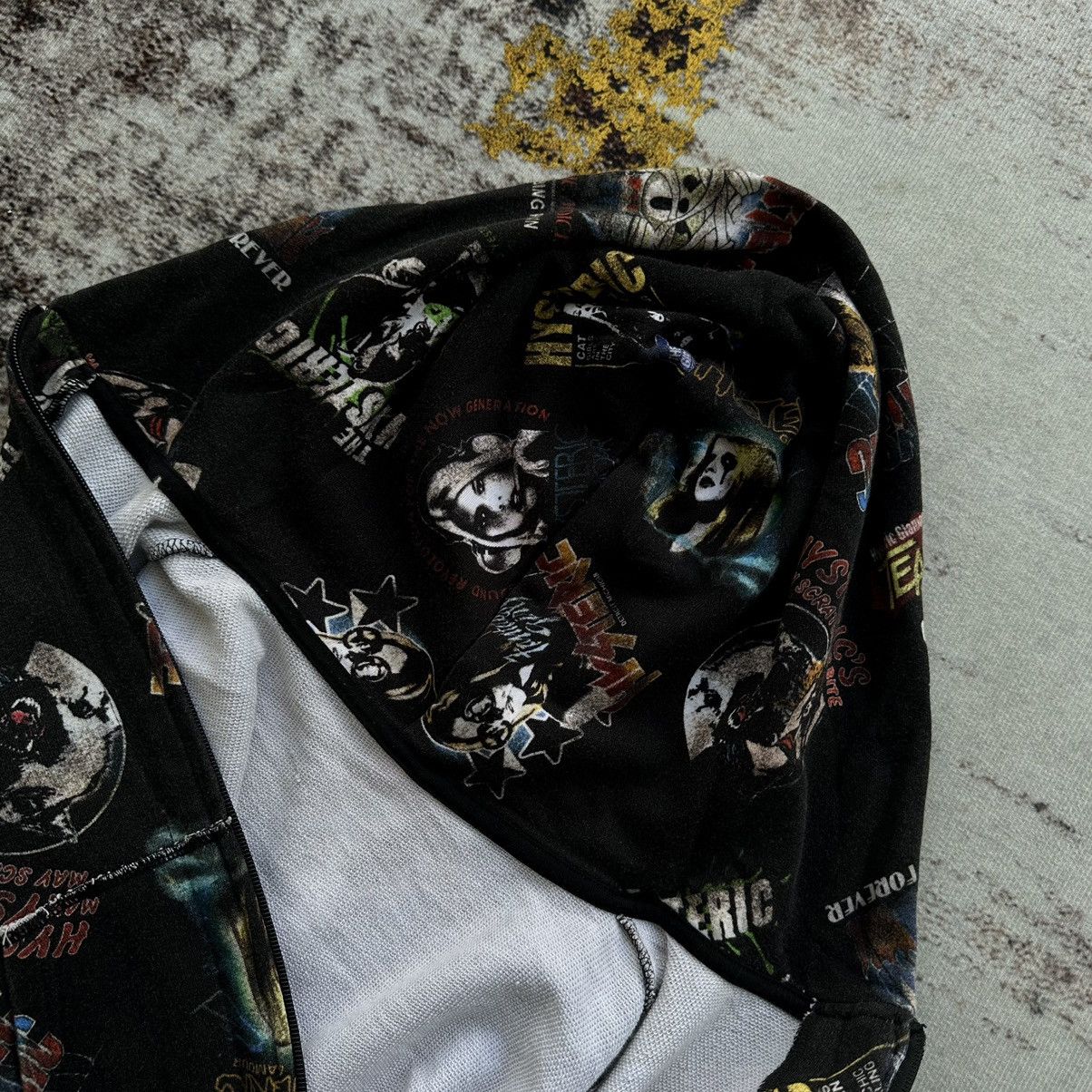 Hysteric Glamour HYSTERIC GLAMOUR ALL OVER GRAPHIC FULL PRINT ZIP HOODIE RARE Size US XS / EU 42 / 0 - 11 Thumbnail