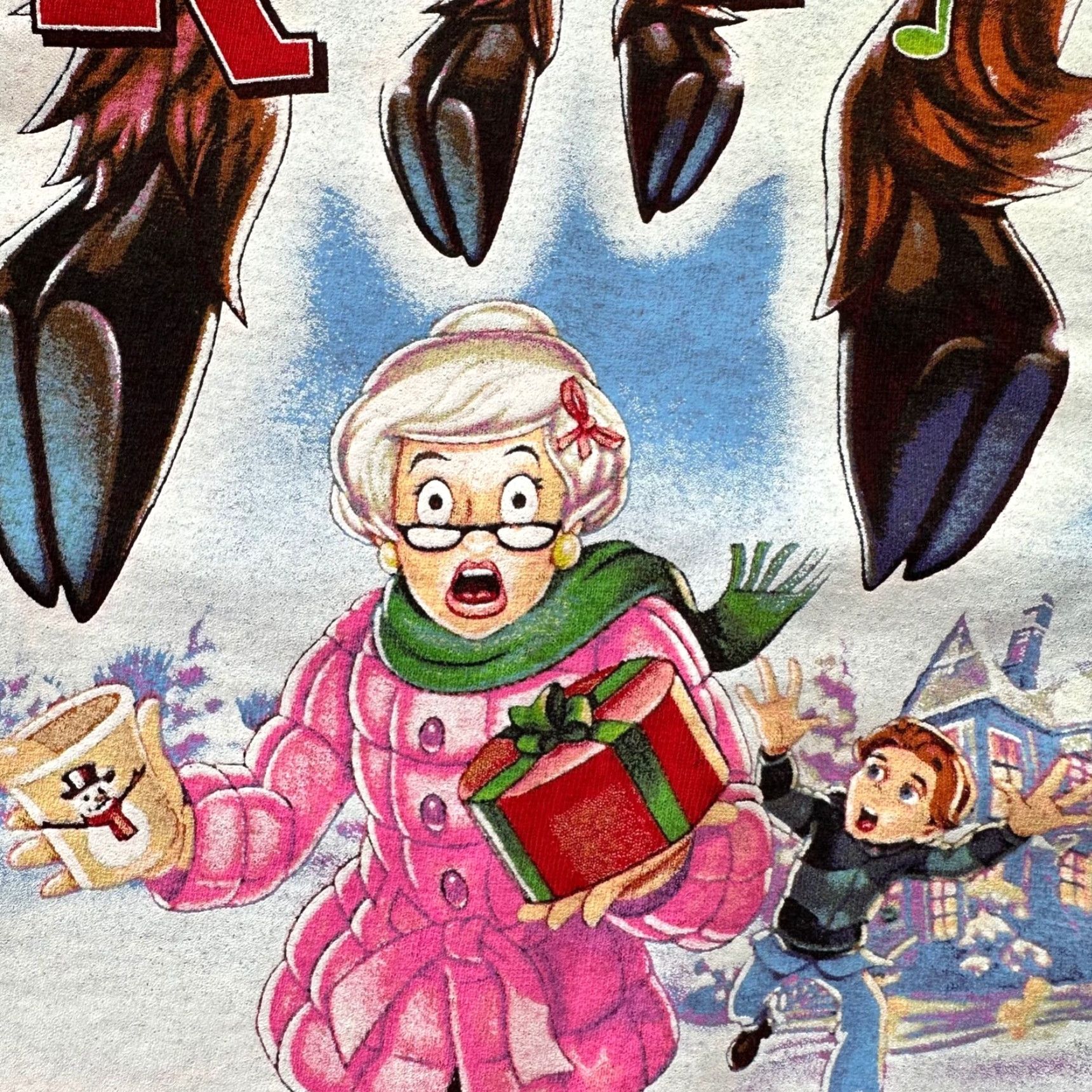 Gildan VINTAGE Christmas Grandma Got Ran Over By A Reindeer T Shirt Men XL Red Gildan Size US XL / EU 56 / 4 - 5 Thumbnail