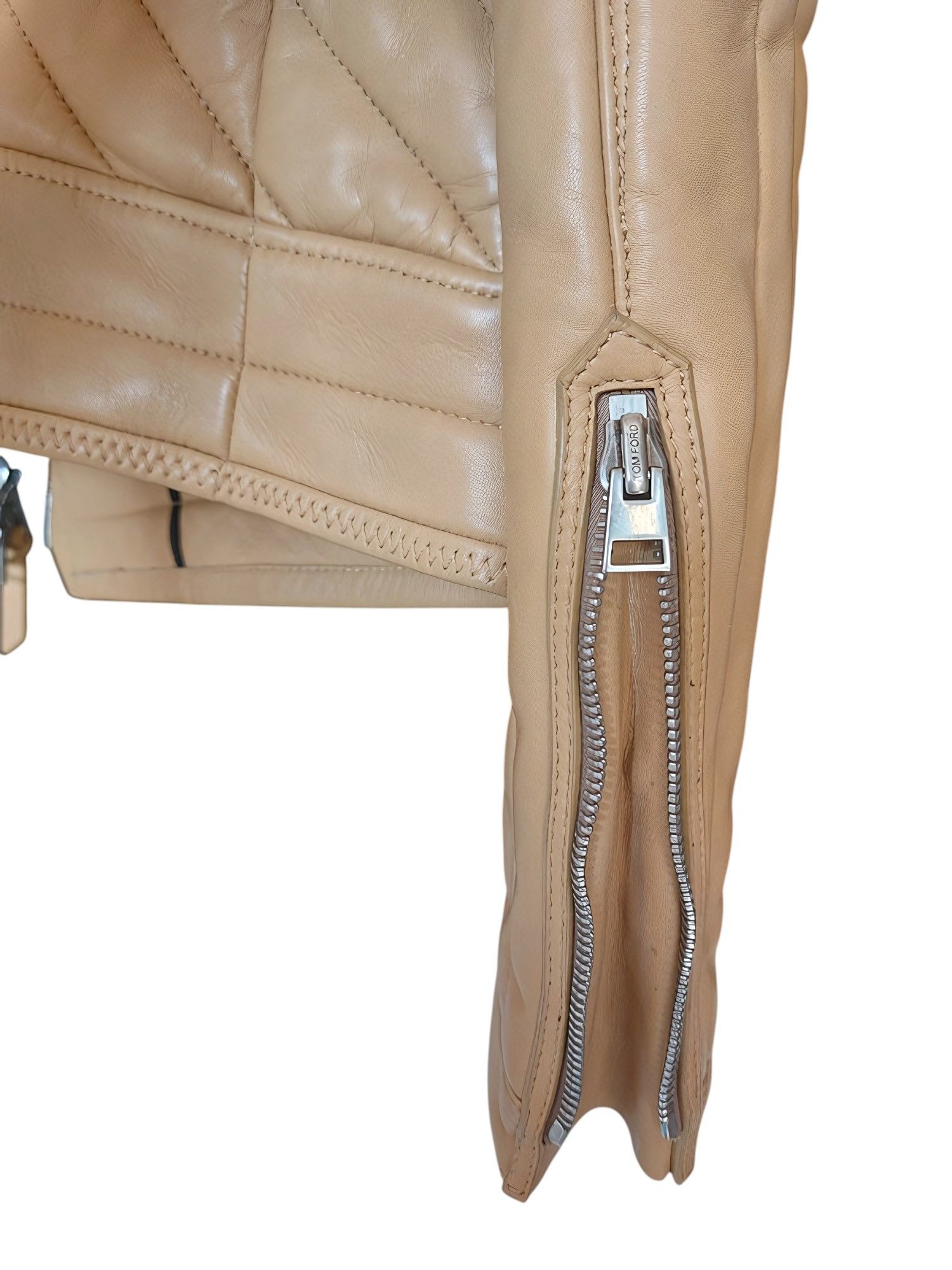 Tom Ford QUILTED LEATHER BIKER JACKET Size US M / EU 48-50 / 2 - 7 Thumbnail