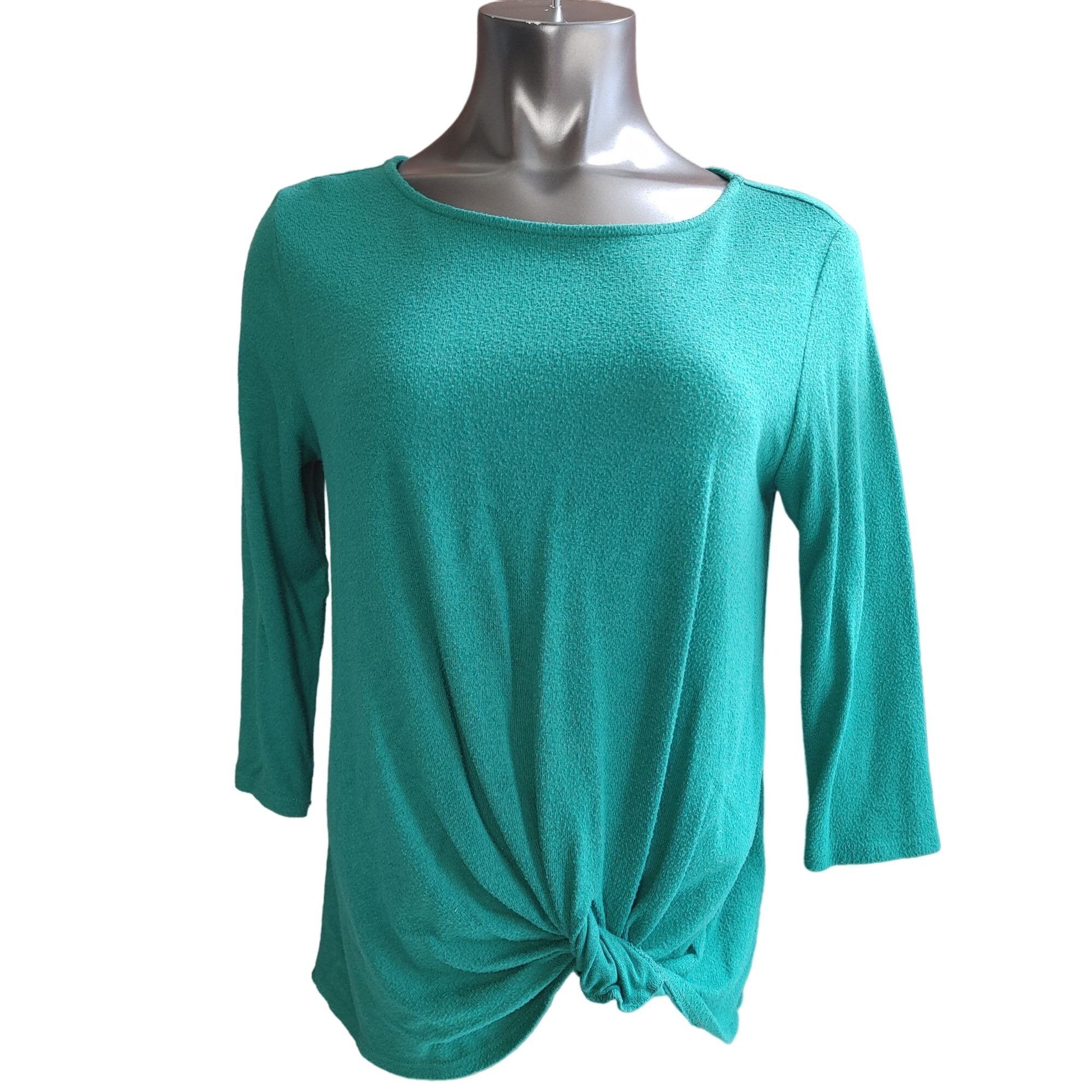 Other Gibson Womens Green 3/4 Sleeve Faux Front Tie Knot Size Peti Size M / US 6-8 / IT 42-44 - 1 Thumbnail