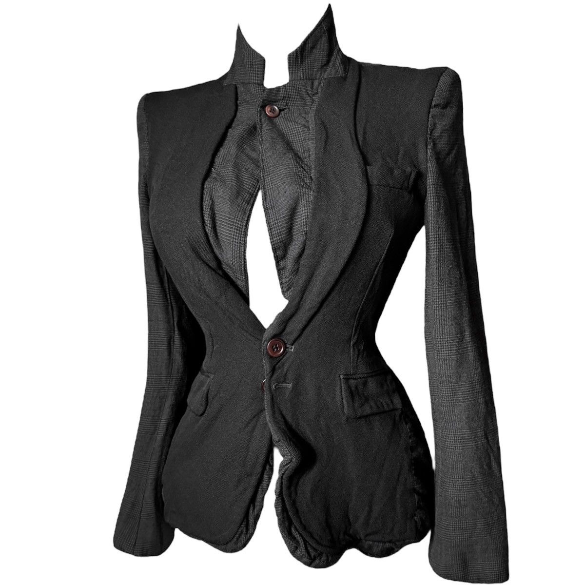 Comme des Garcons fitted draped deconstruction blazer by Comme des Garçons Size XS / US 0-2 / IT 36-38 - 3 Thumbnail