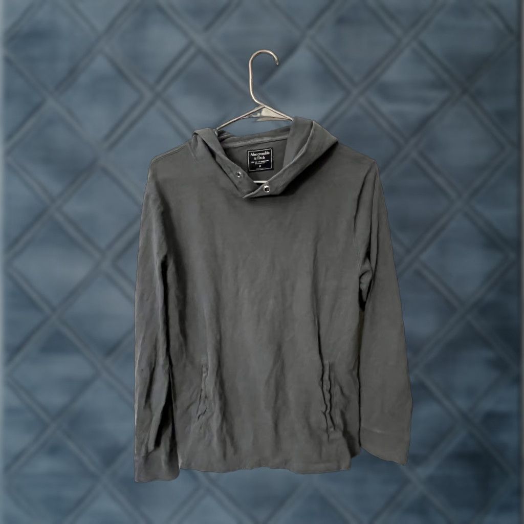 Abercrombie & Fitch Abercrombie & Fitch Hoodie Mens Medium Gray Pullover Knit Stretch Casual Flaw Size US M / EU 48-50 / 2 - 1 Thumbnail