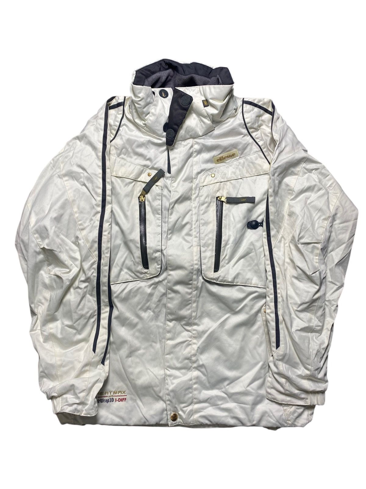 VINTAGE ELLESSE HEATMAX JACKET ZIPPER TACTICAL