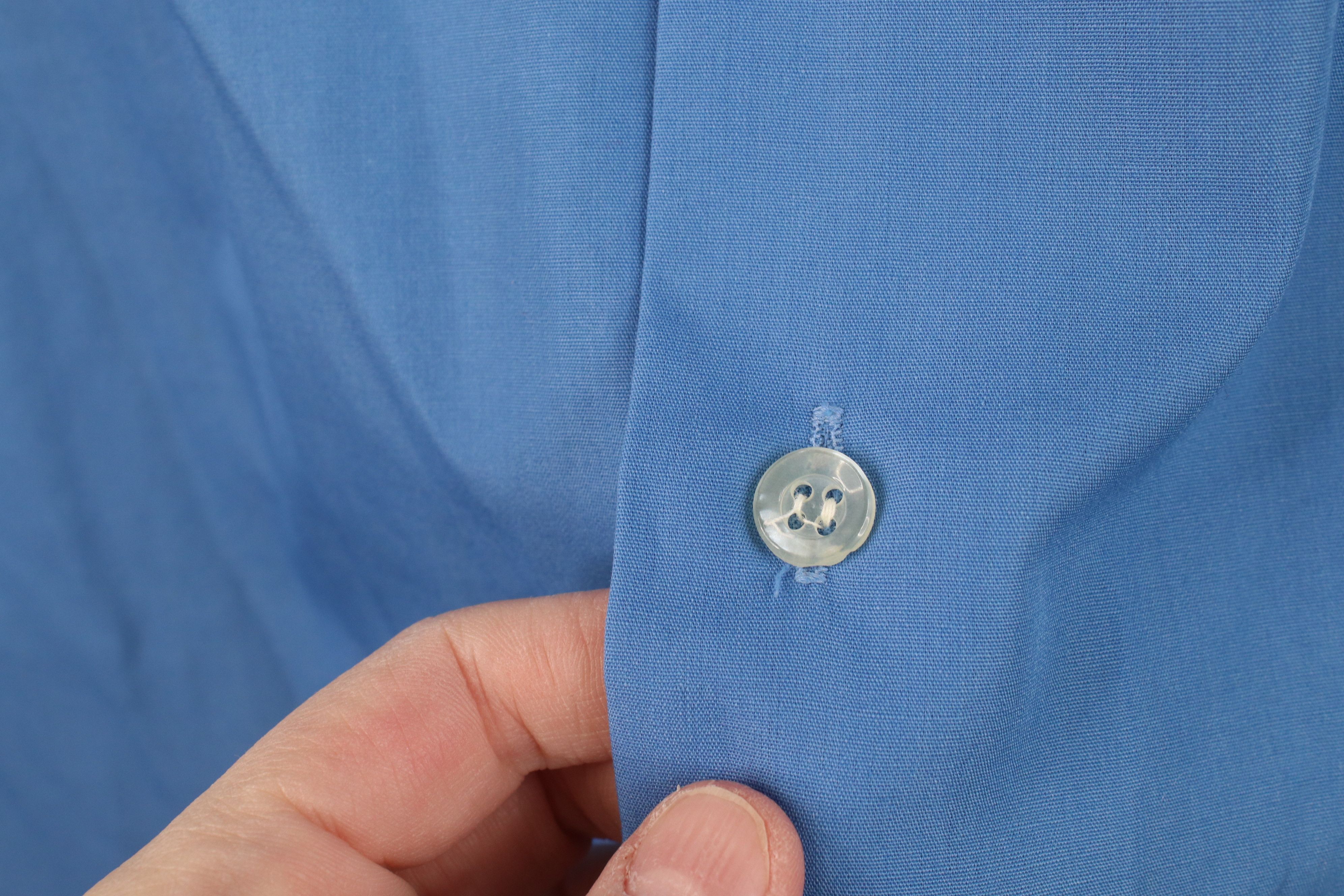Vintage Vintage 70s Streetwear Collar Short Sleeve Button Shirt Blue Size US M / EU 48-50 / 2 - 5 Thumbnail