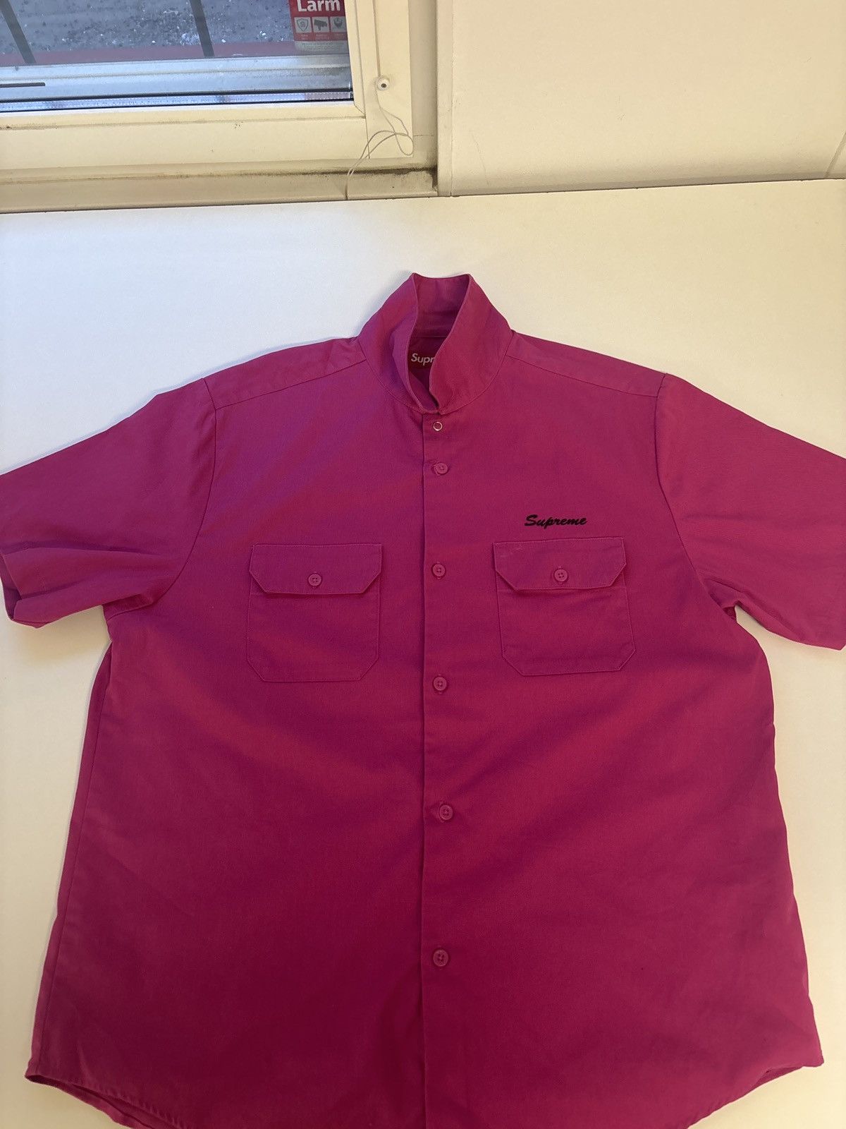 Supreme Used Supreme Patchwork Oxford Shirt Pink Large | Grailed