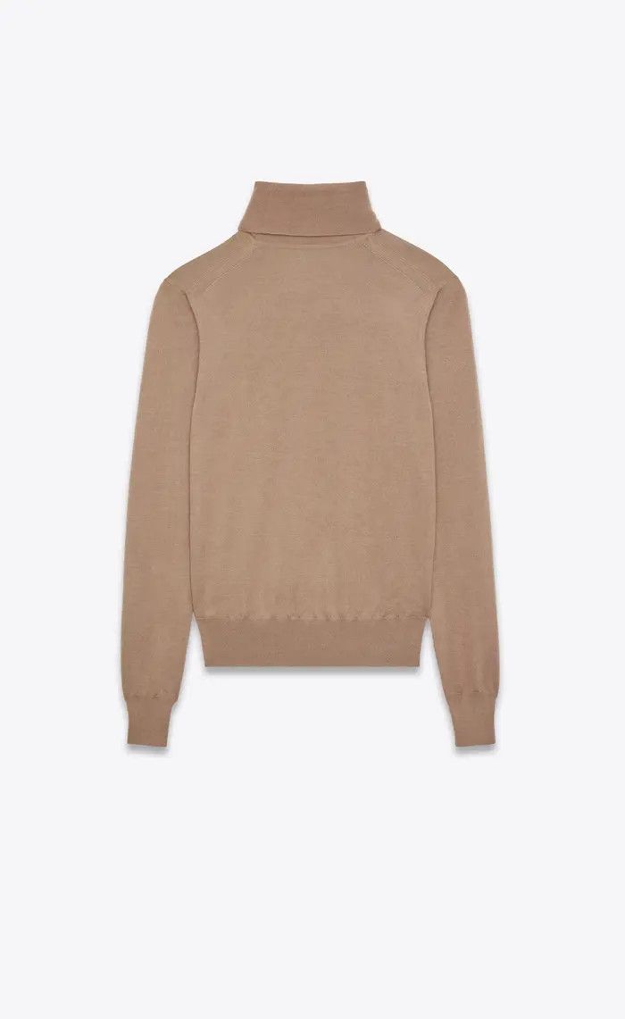 Saint Laurent Paris oc11z0126 752350 Turtleneck Sweater in Cashmere, Wool Silk Size US XL / EU 56 / 4 - 2 Thumbnail