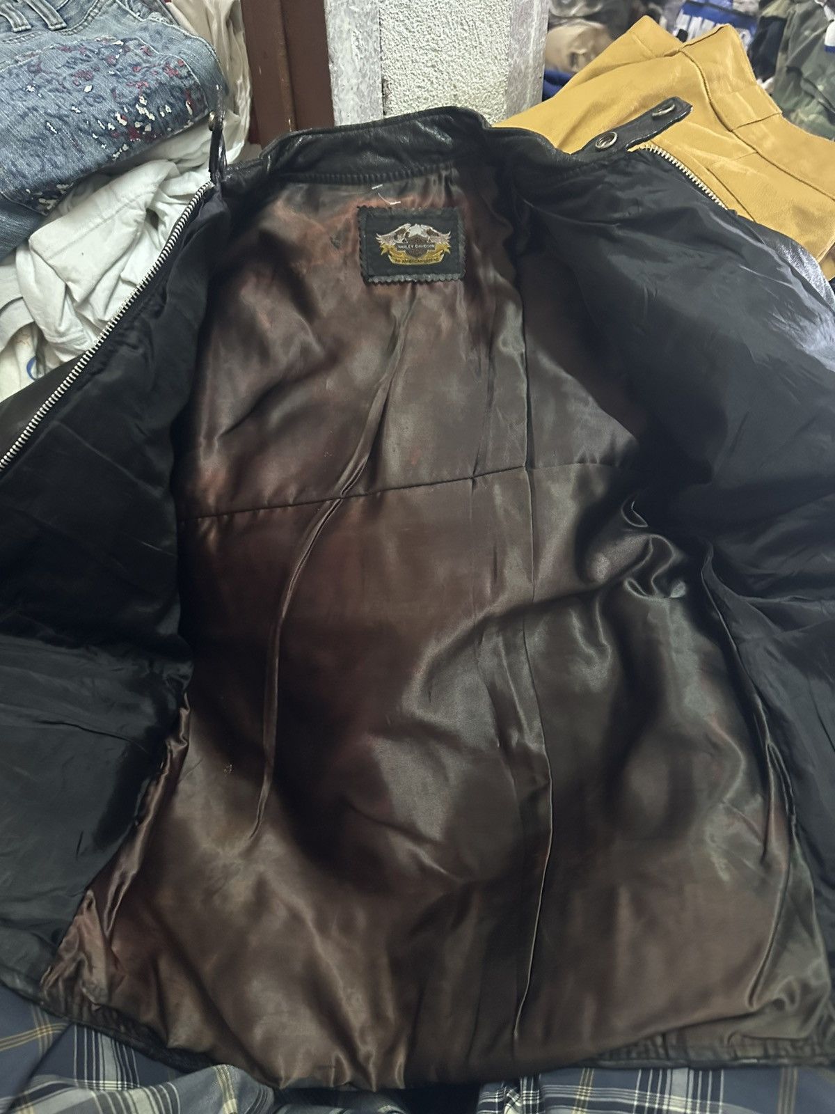 Harley Davidson × Vintage Vintage Harley Davidson Leather Jacket Size US S / EU 44-46 / 1 - 18 Thumbnail