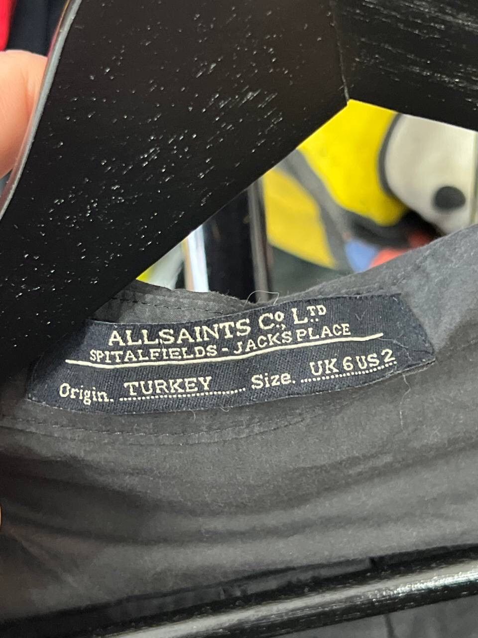 Allsaints Allsaints Black Abstract Design Y2K Avant Garde Shirt Size XS / US 0-2 / IT 36-38 - 5 Thumbnail