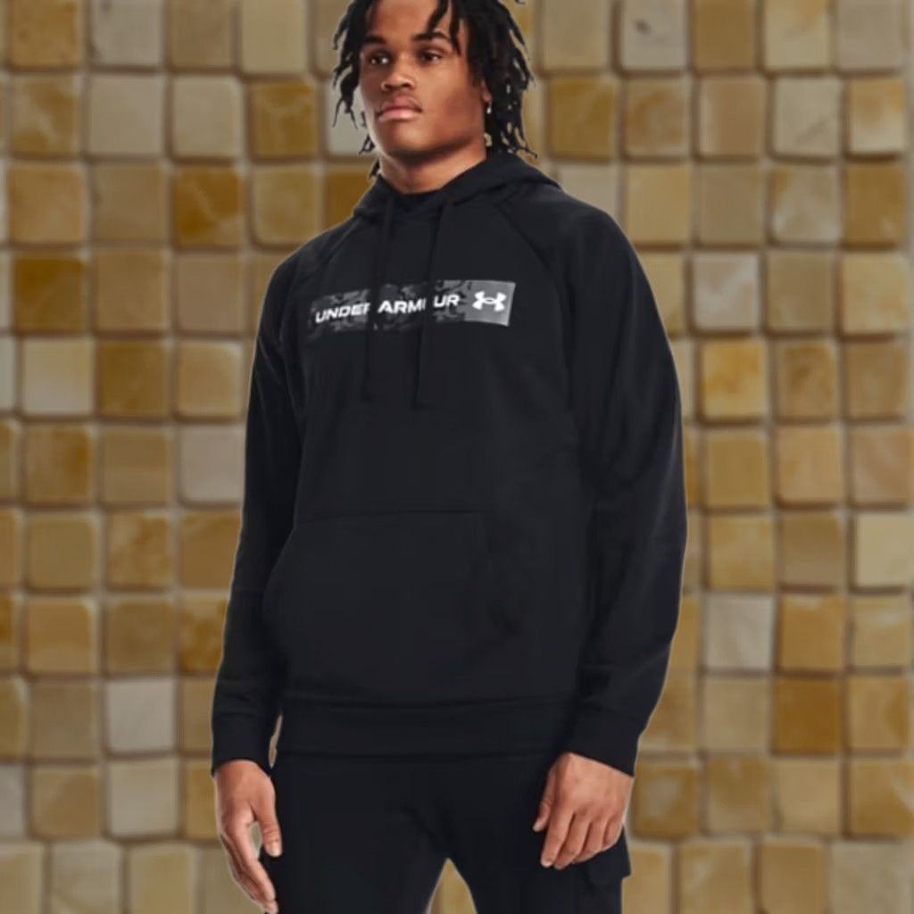 Under Armour Under Armour Hoodie Mens Loose Camouflage Panel Black L Geared for Gym & Training Womens? Size US L / EU 52-54 / 3 - 1 Preview