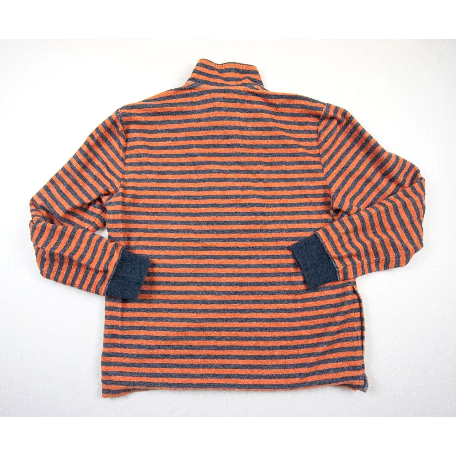 Vintage L.L. Bean Men's Sweater Medium Orange Striped 1/4 Zip Pullover Regular Fit Outdoor Size US M / EU 48-50 / 2 - 5 Thumbnail