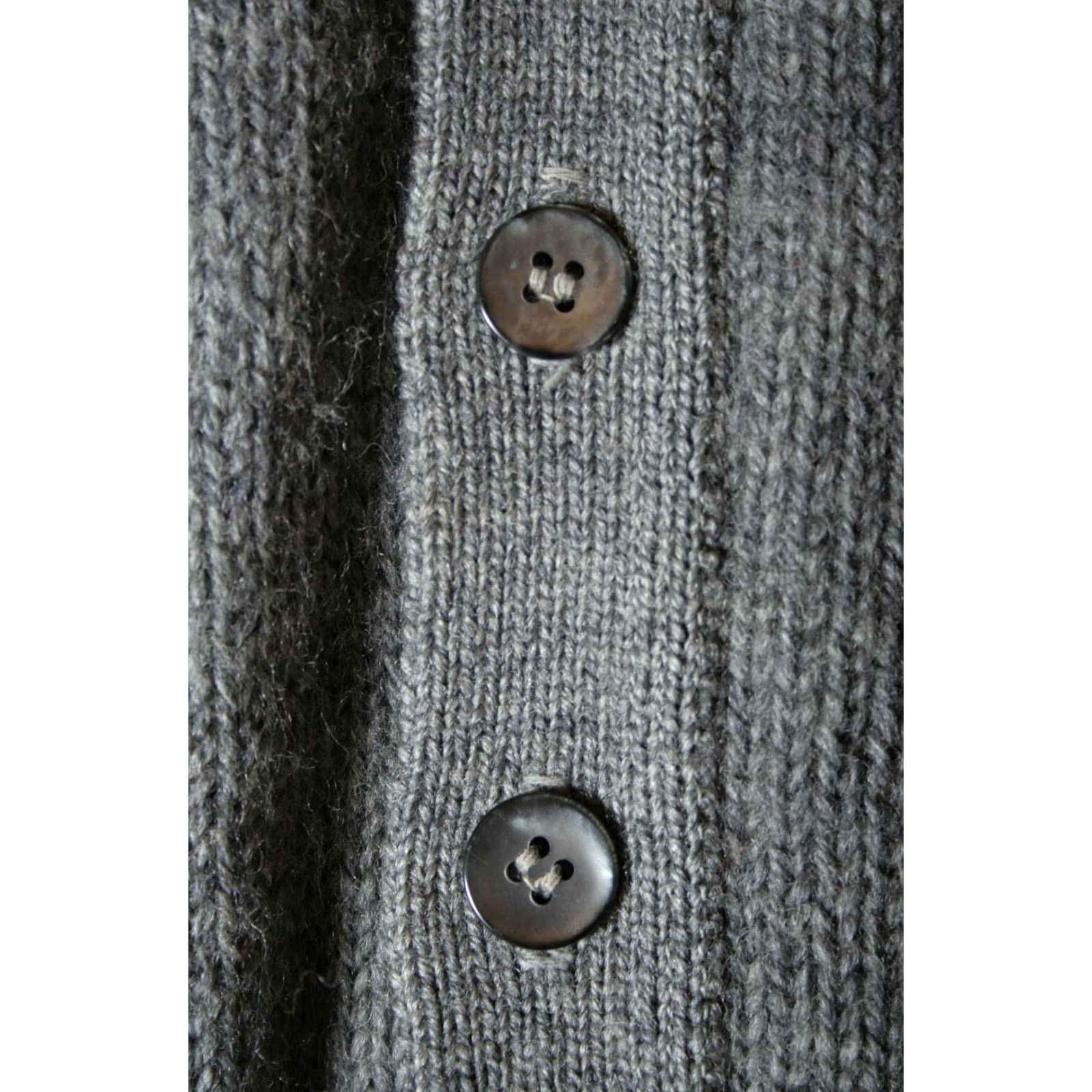 Vintage VINTAGE Henley House Gray Wool Cable-Knit Sweater Vest Mens L Size US L / EU 52-54 / 3 - 3 Thumbnail