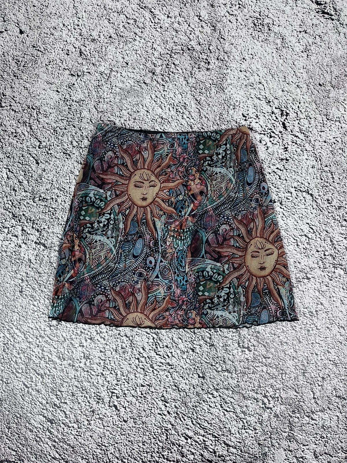 Japanese Brand Vintage Booda Psychedelics Printed Abstract mini skirt Size S / US 4 / IT 40 - 6 Thumbnail