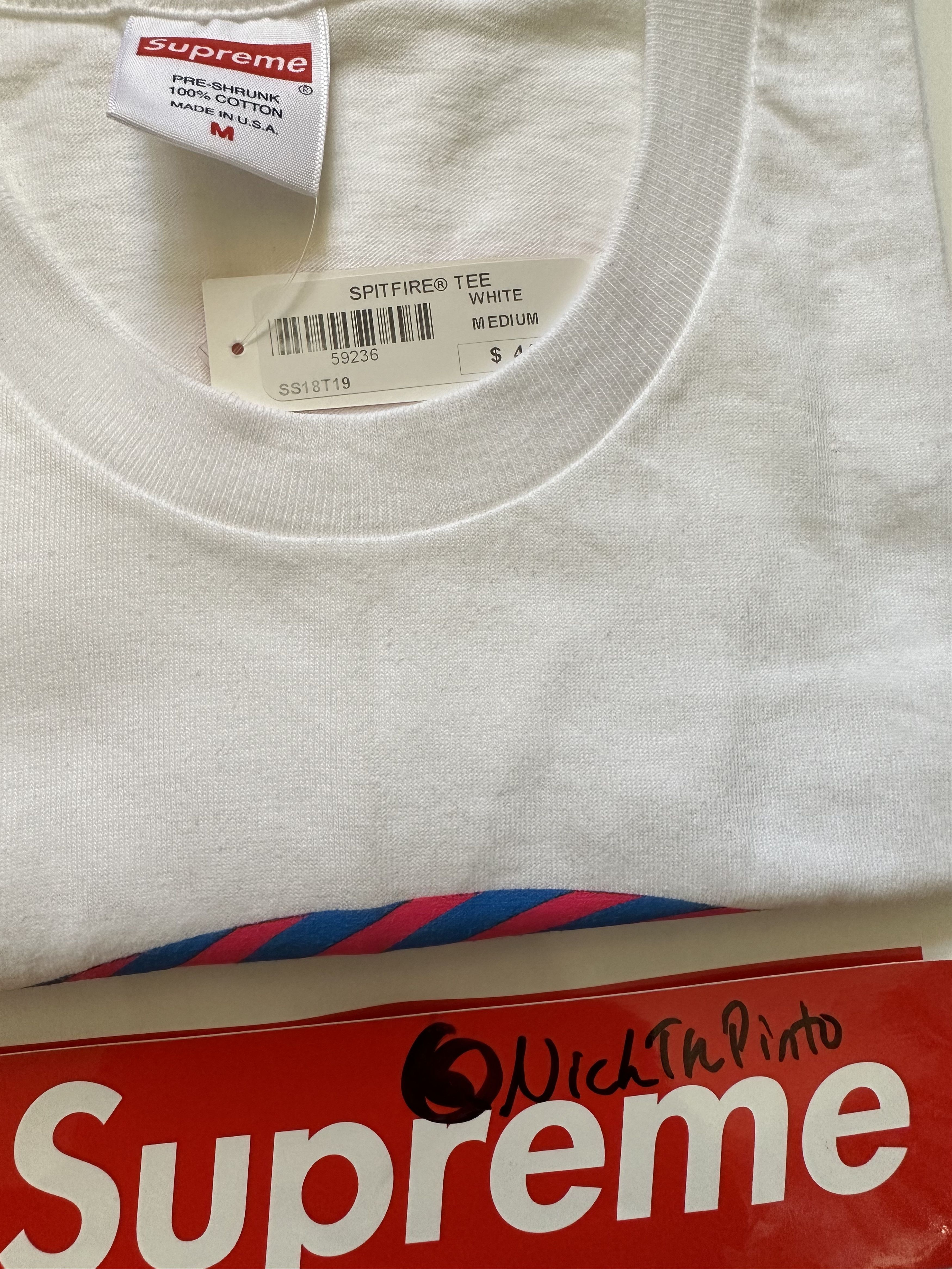 Spitfire × Supreme Spitfire Tee Size US M / EU 48-50 / 2 - 3 Thumbnail