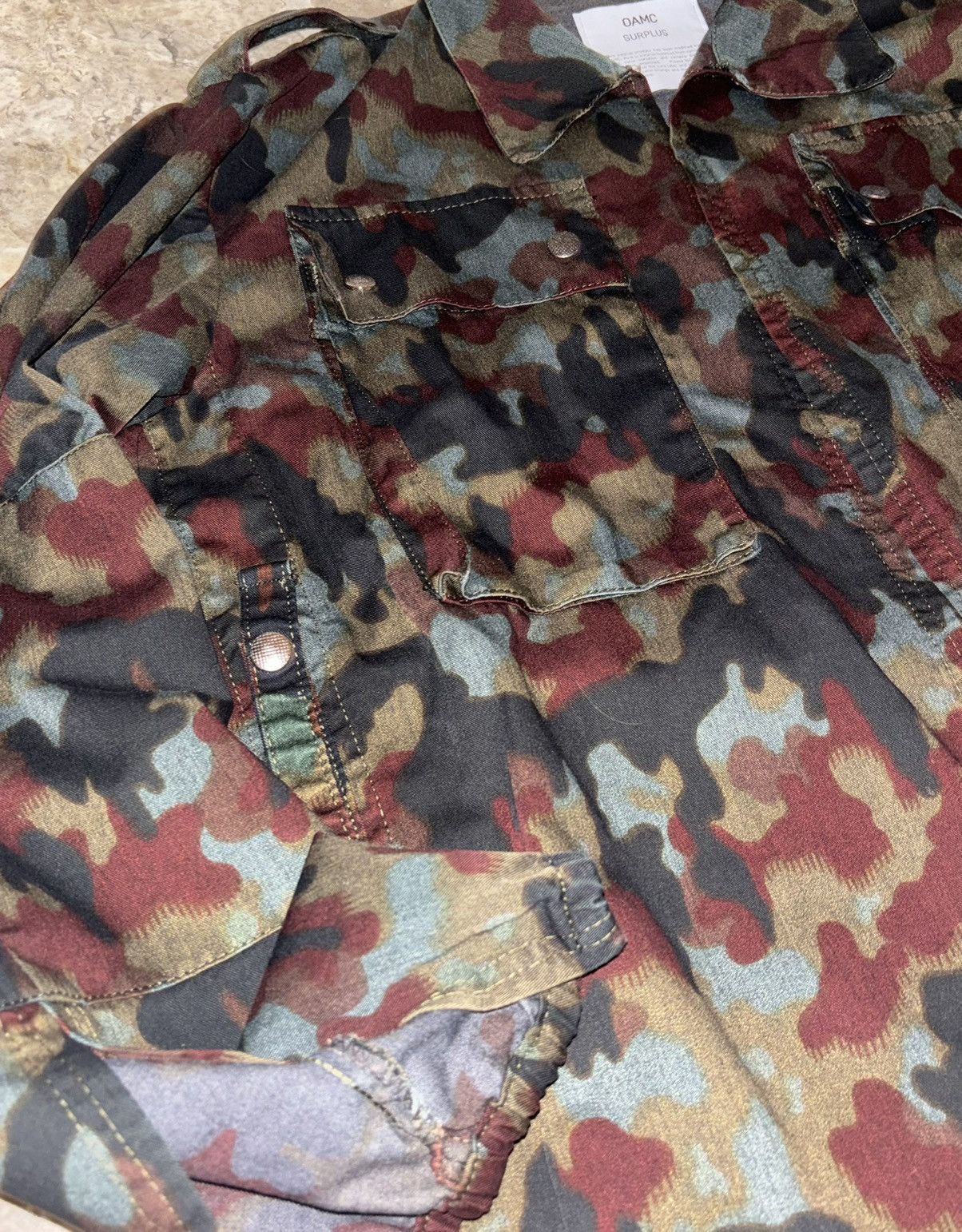 OAMC OAMC S/S 18’ Swiss Camo Open Face Military Jacket Size US L / EU 52-54 / 3 - 3 Thumbnail