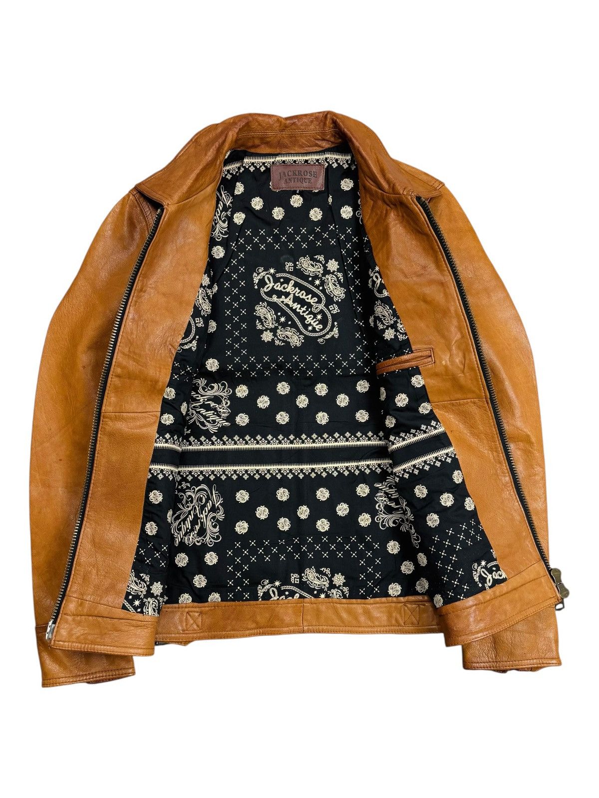 JACKROSE Archive Jackrose - Paisley Liner Biker Leather Jacket Size US M / EU 48-50 / 2 - 1 Thumbnail