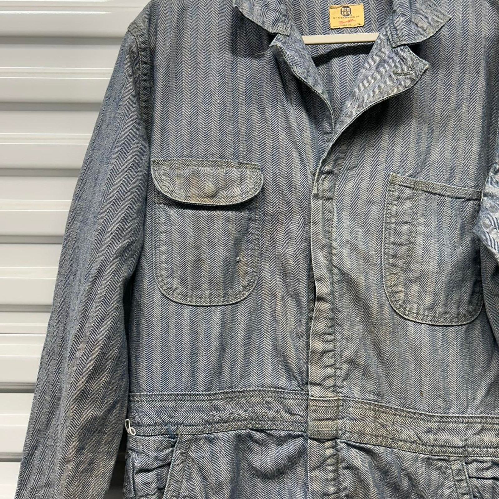 Other VTG 60s Big Ben Hickory Stripe Denim Coveralls Size US 40 / EU 56 - 7 Thumbnail