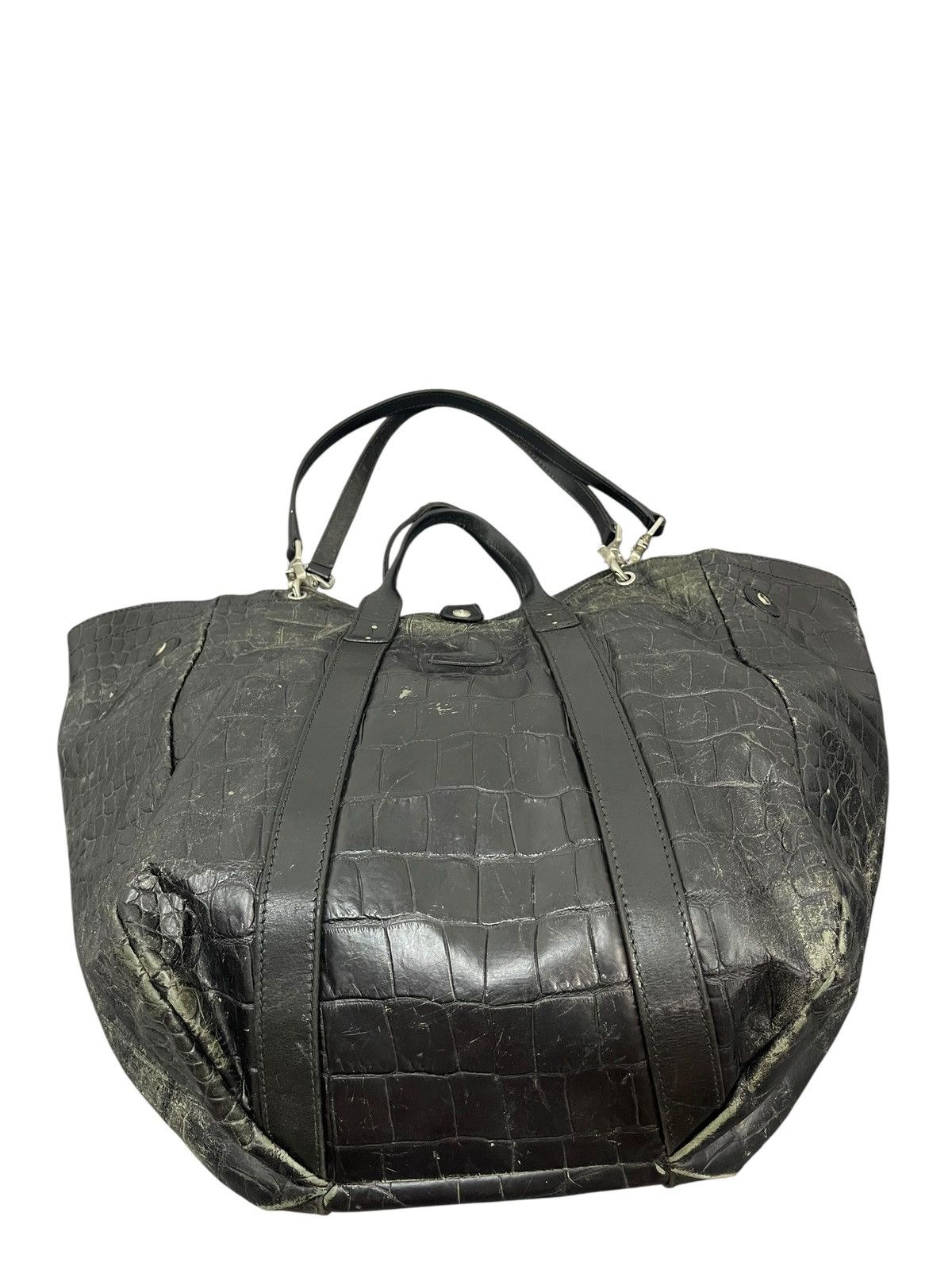 Genuine Leather Crocodile Embossed Daniel & Bob Leather Shoulder Bag 1🟩2 Size ONE SIZE - 7 Thumbnail