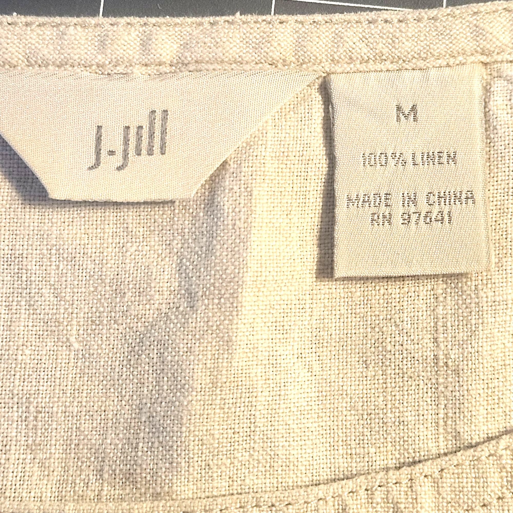 J. Jill J Jill Natural Linen Women’s Tank Top Med Minimalist Capsule Size M / US 6-8 / IT 42-44 - 4 Thumbnail