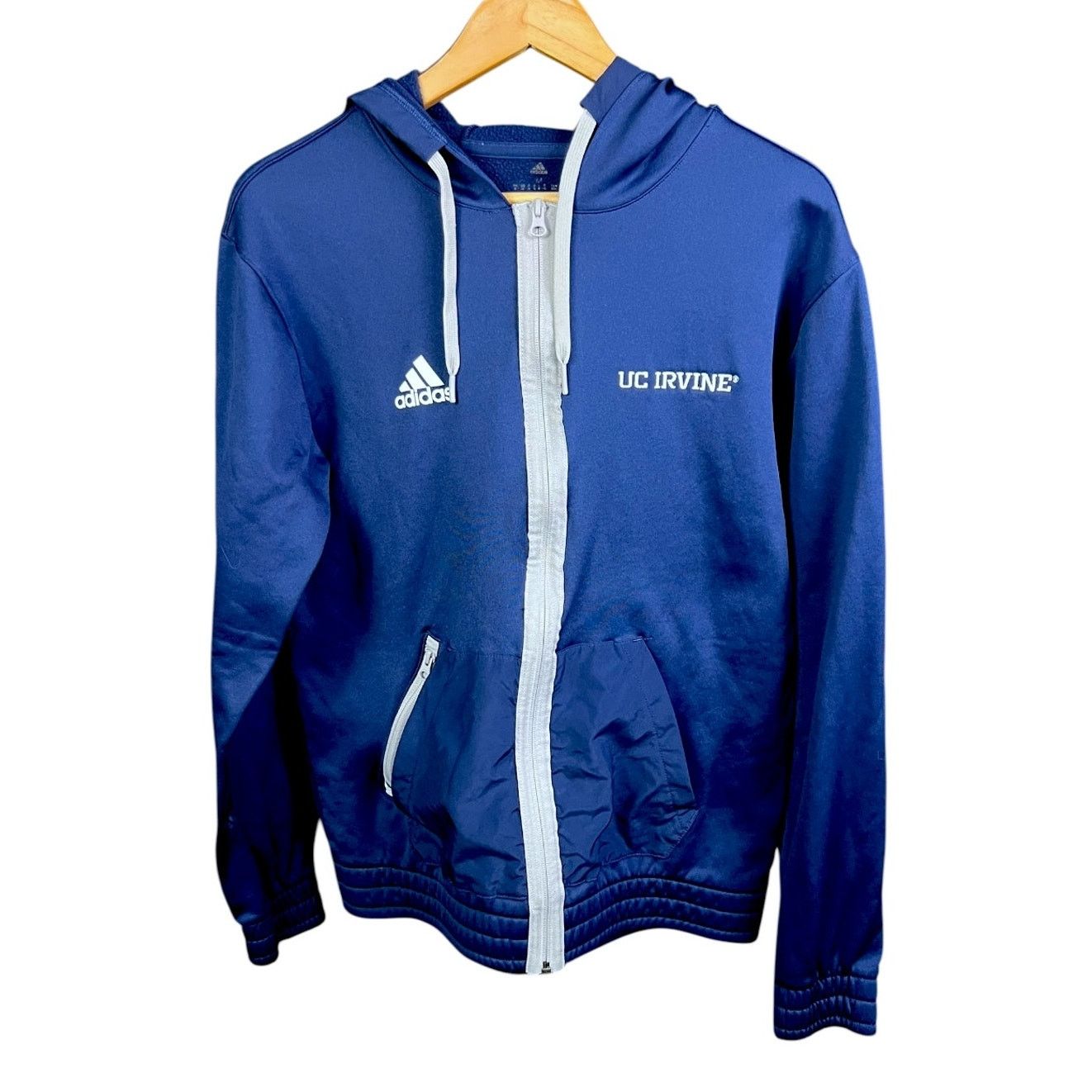 Adidas Adidas UC Irvine Mens Medium Aeroready Blue Full Zip Hoodie Size US M / EU 48-50 / 2 - 6 Thumbnail