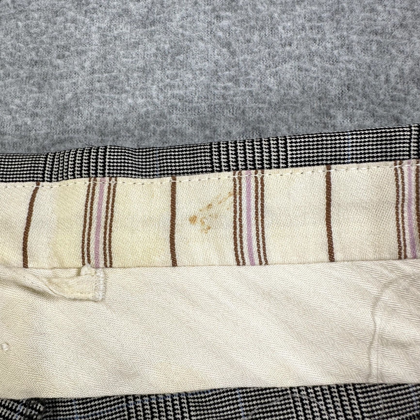 Ermenegildo Zegna VINTAGE Ermenegildo Zegna Dress Pants Mens 44x32 Gray Plaid Su Misura Made Switzerland Size US 44 / EU 60 - 3 Thumbnail