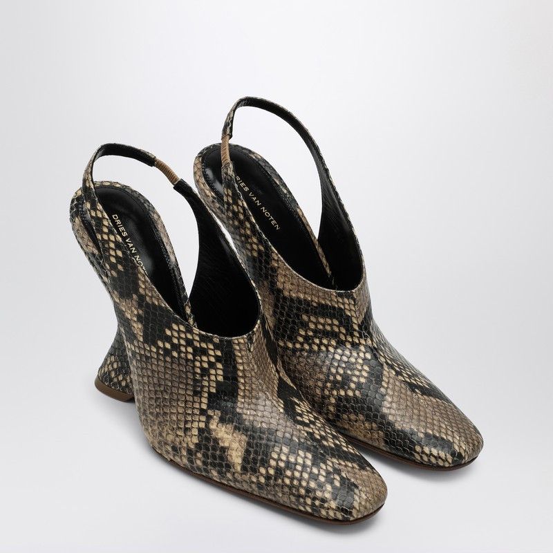 シューズ・サンダルその他 Dries Van Noten Pumps with a wedge in printed leather Dries Van Noten Dries Van Noten Pumps With A Wedge In
