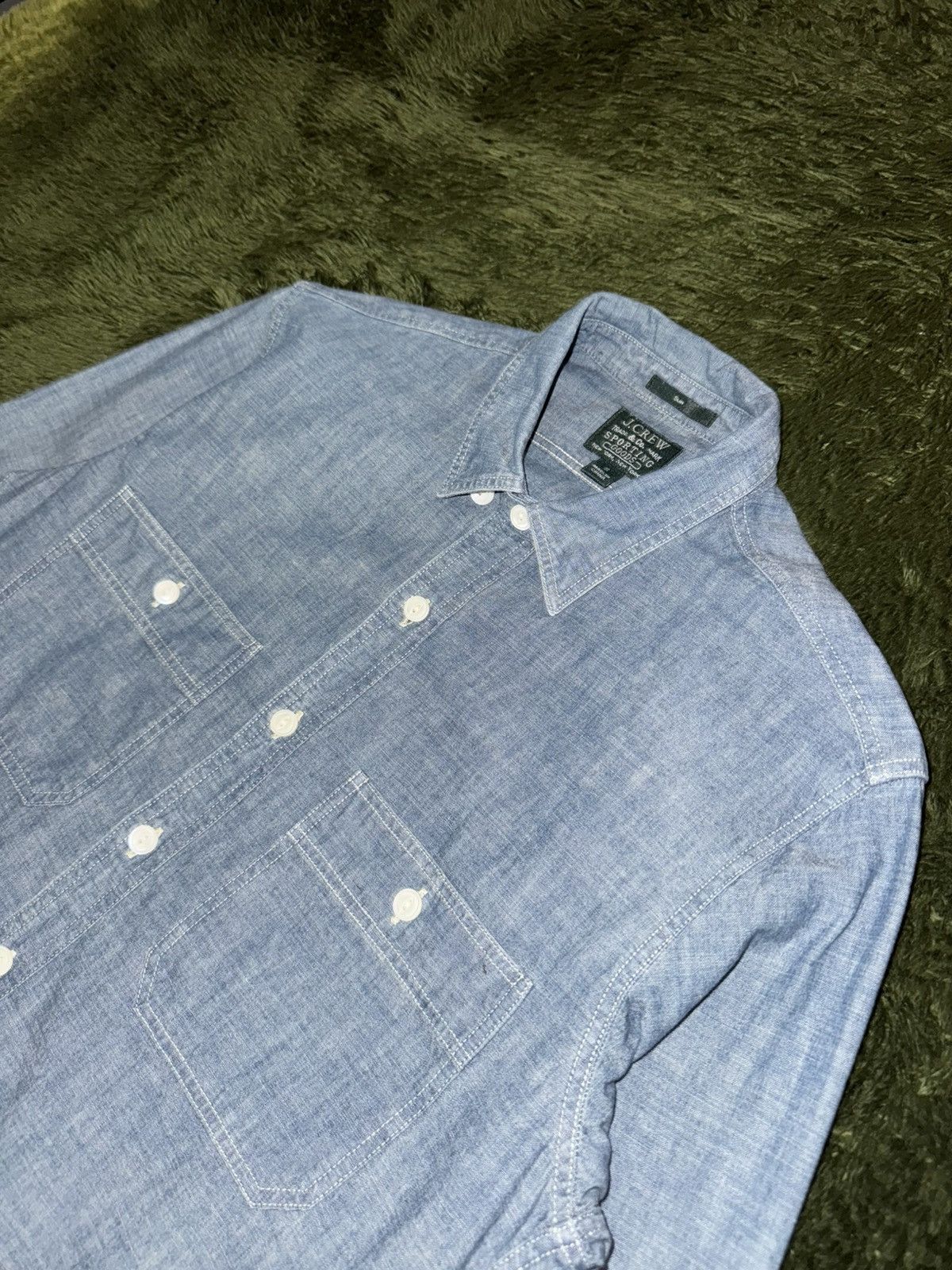 J.Crew [S] J.Crew Classic-Fit Pocket Chambray Shirt Size US S / EU 44-46 / 1 - 2 Thumbnail