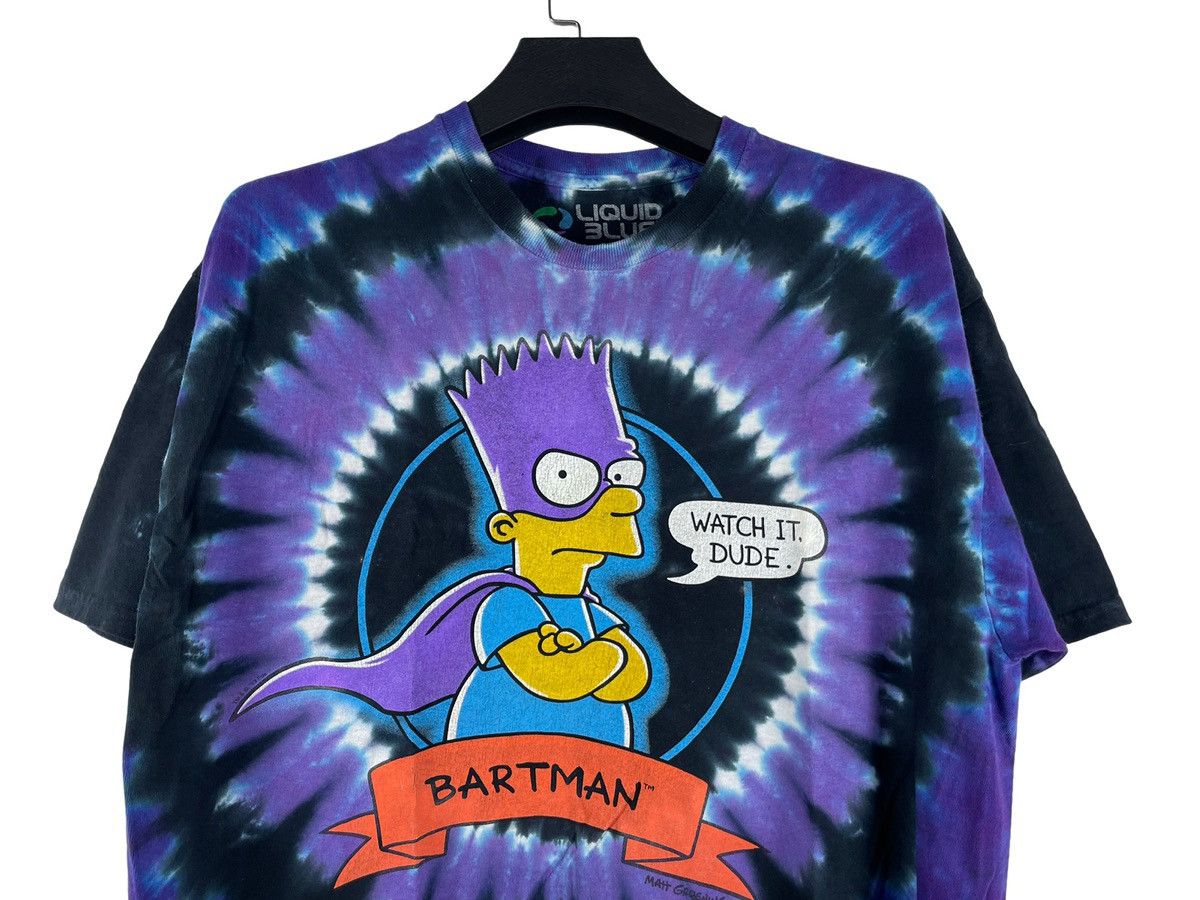Vintage The Simpsons Bartman 90S Vintage Tie-Dyed Tee Size US XL / EU 56 / 4 - 3 Thumbnail
