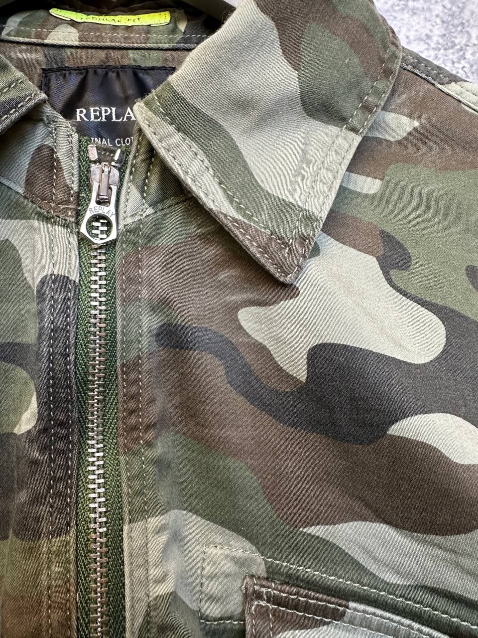 Replay Replay Camouflage Overshirt Full Zip Jacket Shirt US Army Size US L / EU 52-54 / 3 - 12 Thumbnail