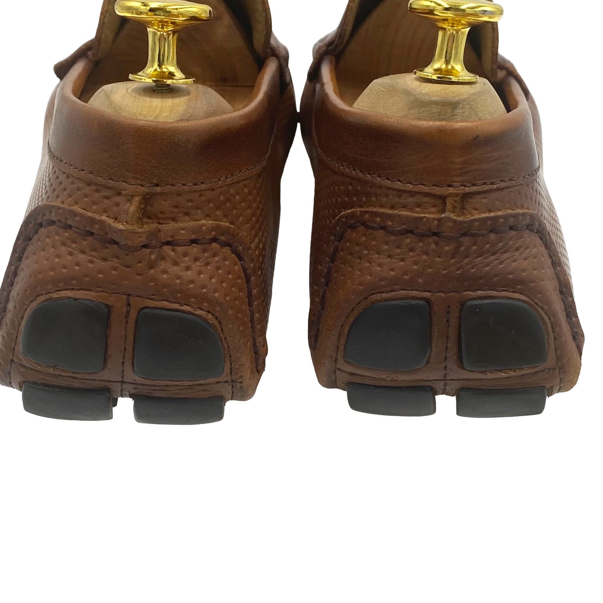 Mercanti Fiorentini Mercanti Fiorentini Men's 9 Brown Perforated Leather Loafer Size US 9 / EU 42 - 3 Thumbnail
