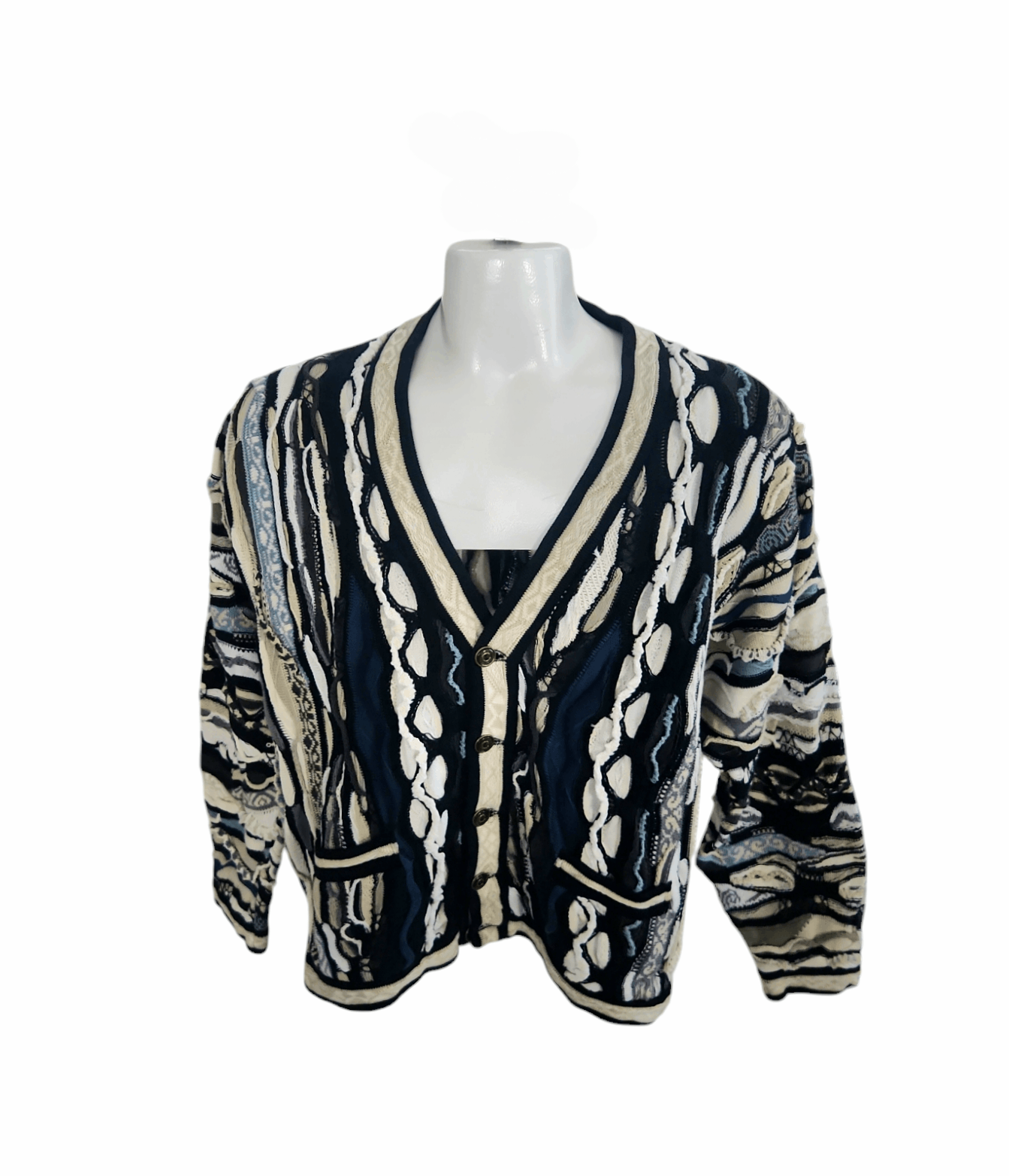 Coogi × Vintage Coogi Australia Cardigan Sweater Rare Vintage 3D