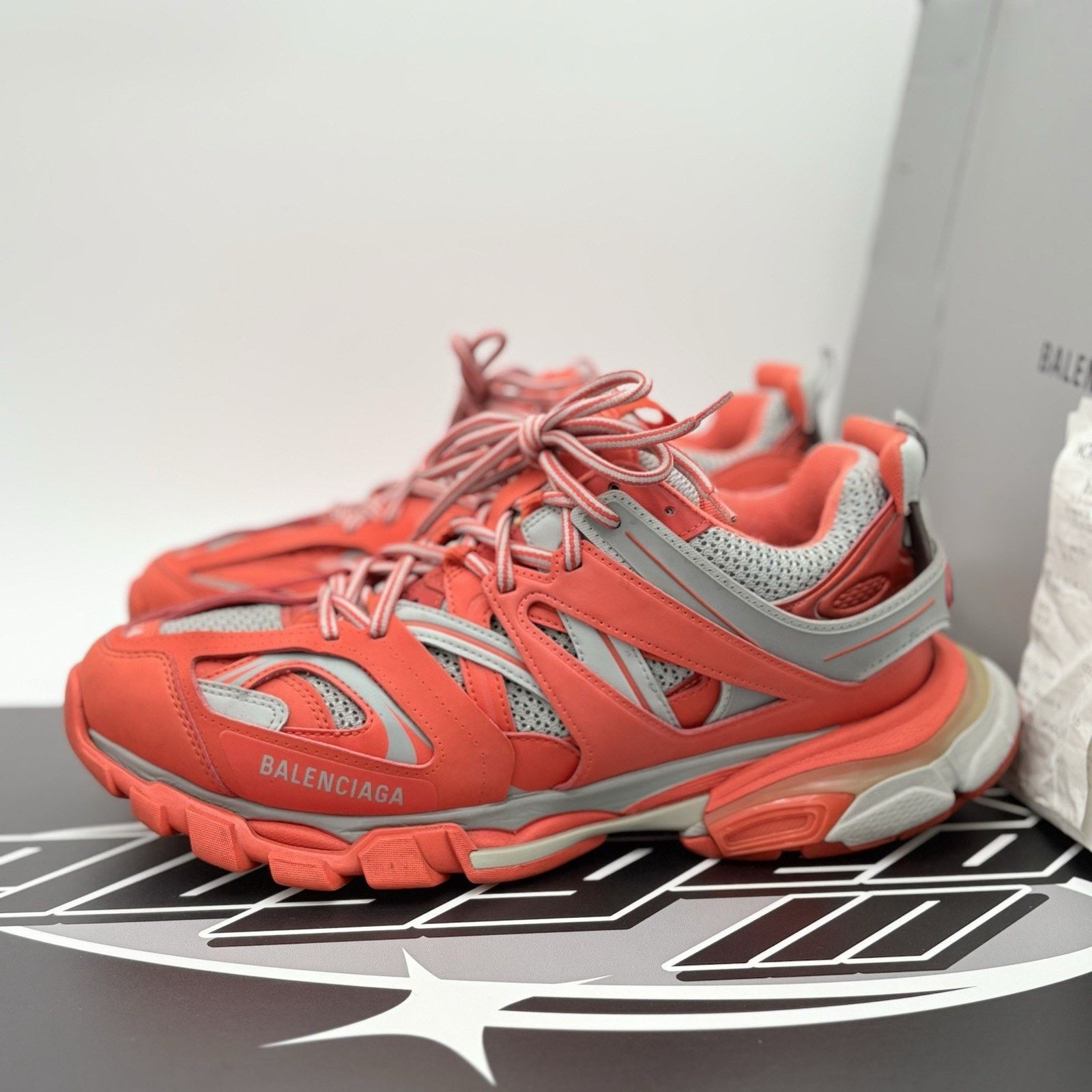 Balenciaga Balenciaga Track Sneaker ' Orange Grey ' | GREAT CONDITION! Size US 11 / EU 44 - 1 Thumbnail