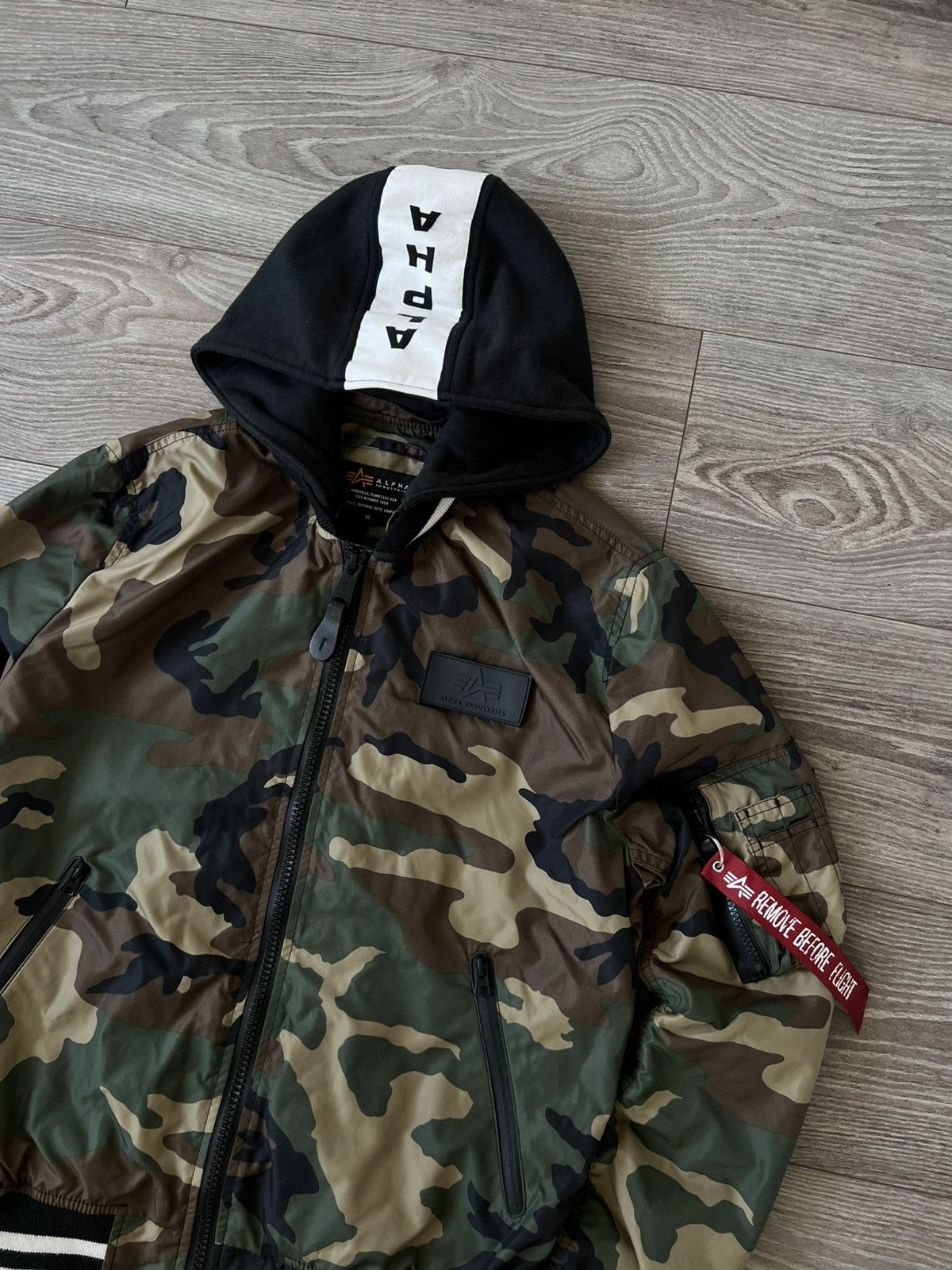 Alpha Industries Alpha Industries Camo Over Logo Printed MA1 Flying Jacket Size US M / EU 48-50 / 2 - 3 Thumbnail