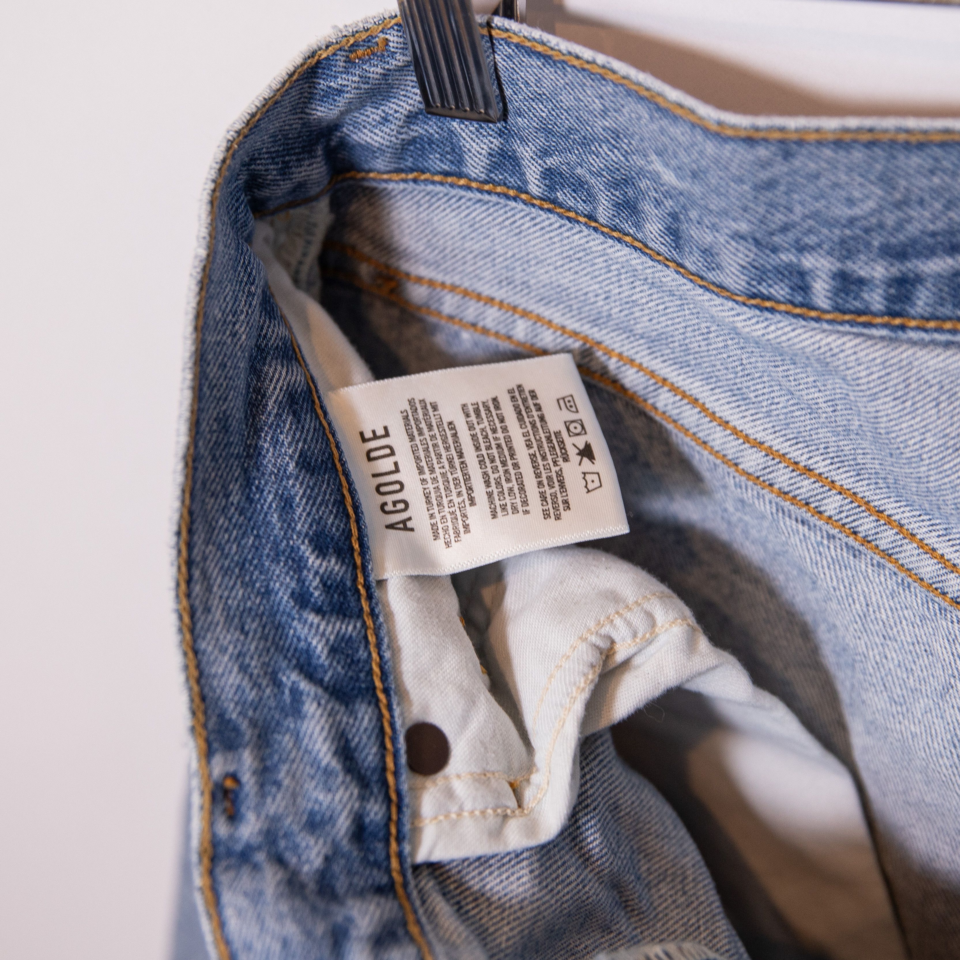 Agolde Agolde Women's 90s Crop Distressed Ripped Size 27" / US 4 / IT 40 - 3 Thumbnail