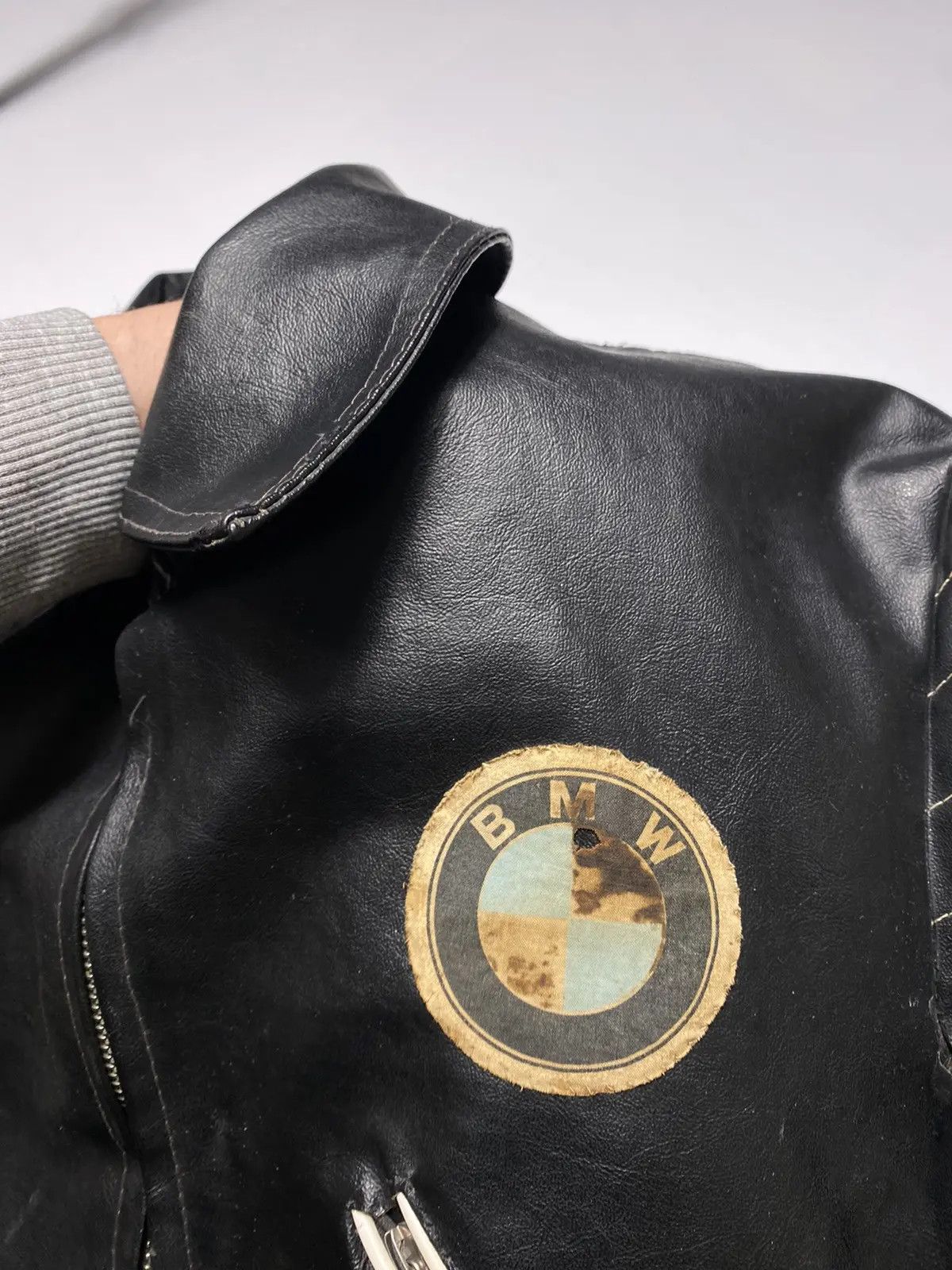 BMW Bmw leather race jacket men heavy 1980 1990 M Size US M / EU 48-50 / 2 - 8 Thumbnail