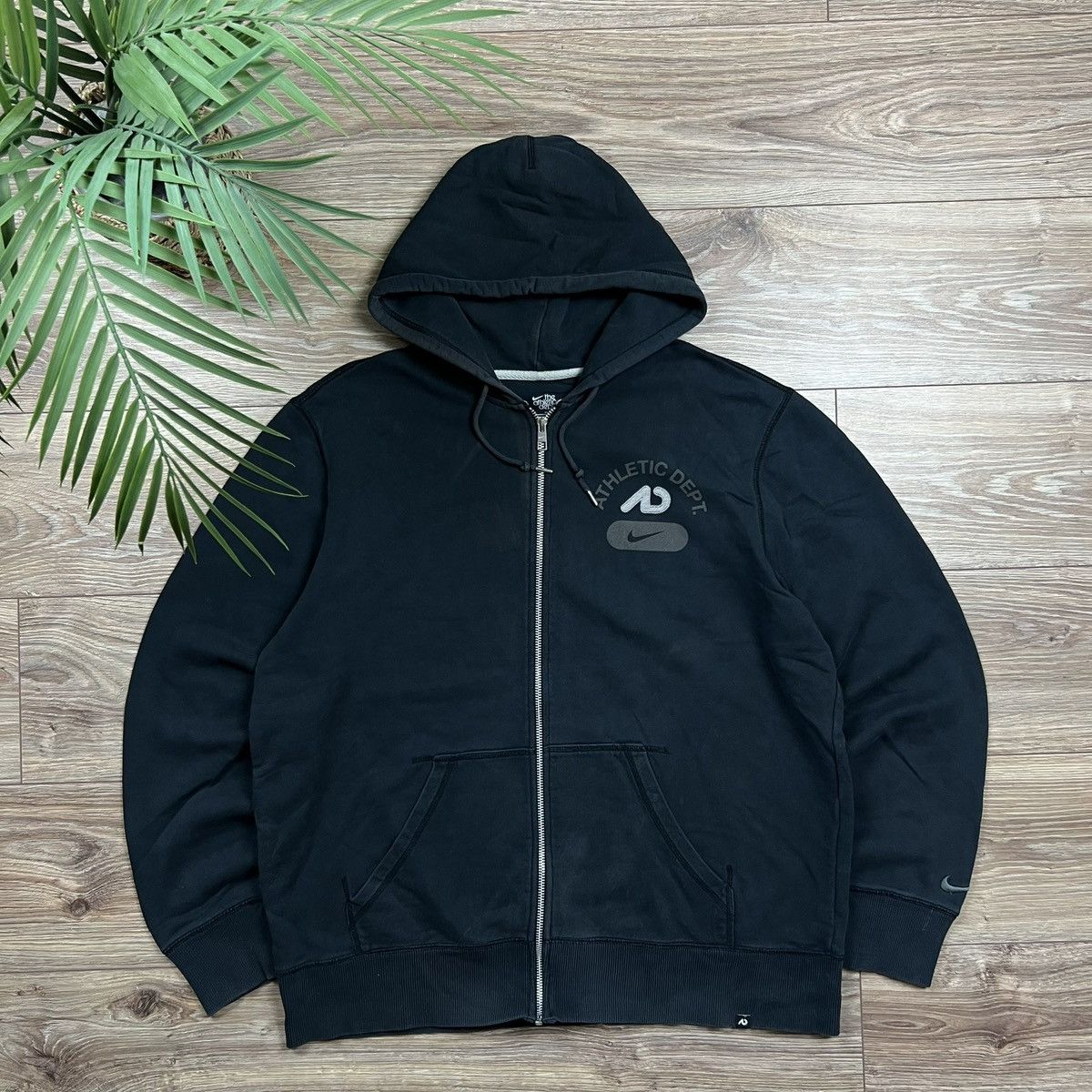 Nike 00s Nike Athletic Vintage Oversized Y2K Zip Retro Hoodie Size US XL / EU 56 / 4 - 1 Thumbnail