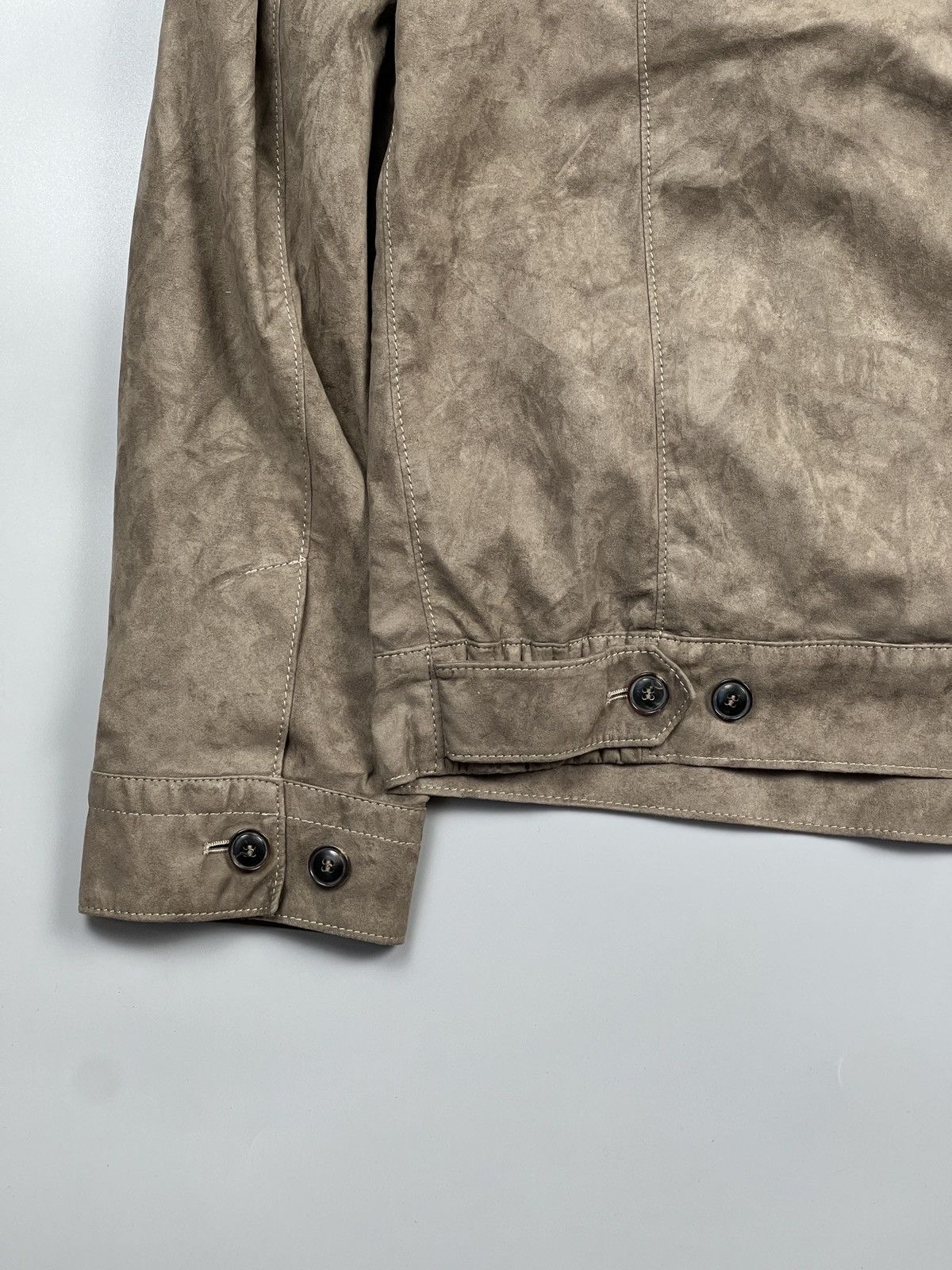 Designer Eduard Dressler Faux Suede Leather Jacket (Y0650) Size US XL / EU 56 / 4 - 6 Thumbnail