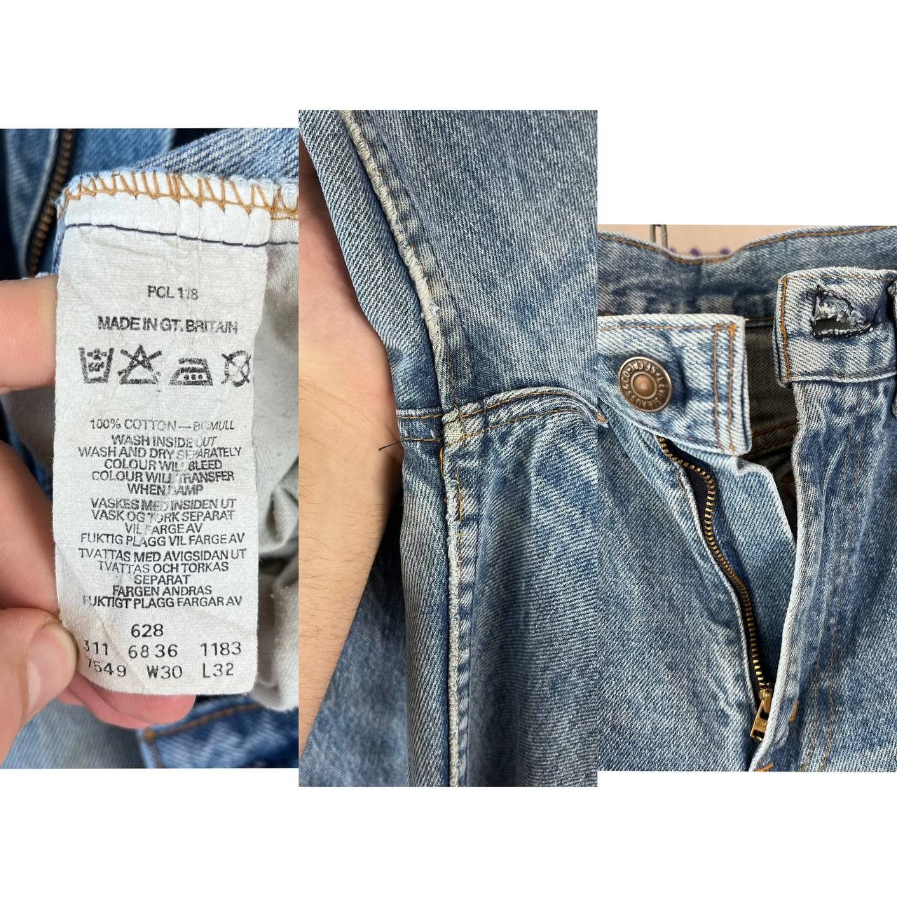 Levi's Vintage 70s Levis 628 Orange Tab Blue Denim Pants Size US 30 / EU 46 - 10 Thumbnail