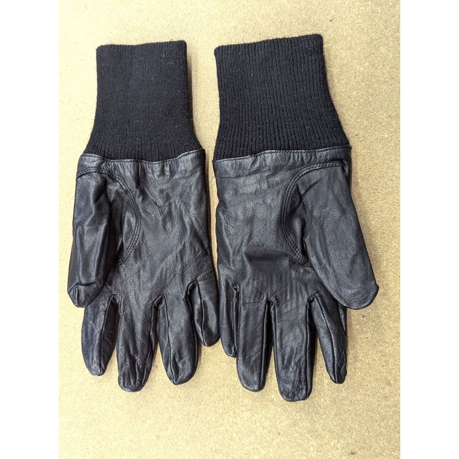 H&M H&M Leather Womens Gloves Size 7.5 Black Lined Glove Size ONE SIZE - 3 Thumbnail