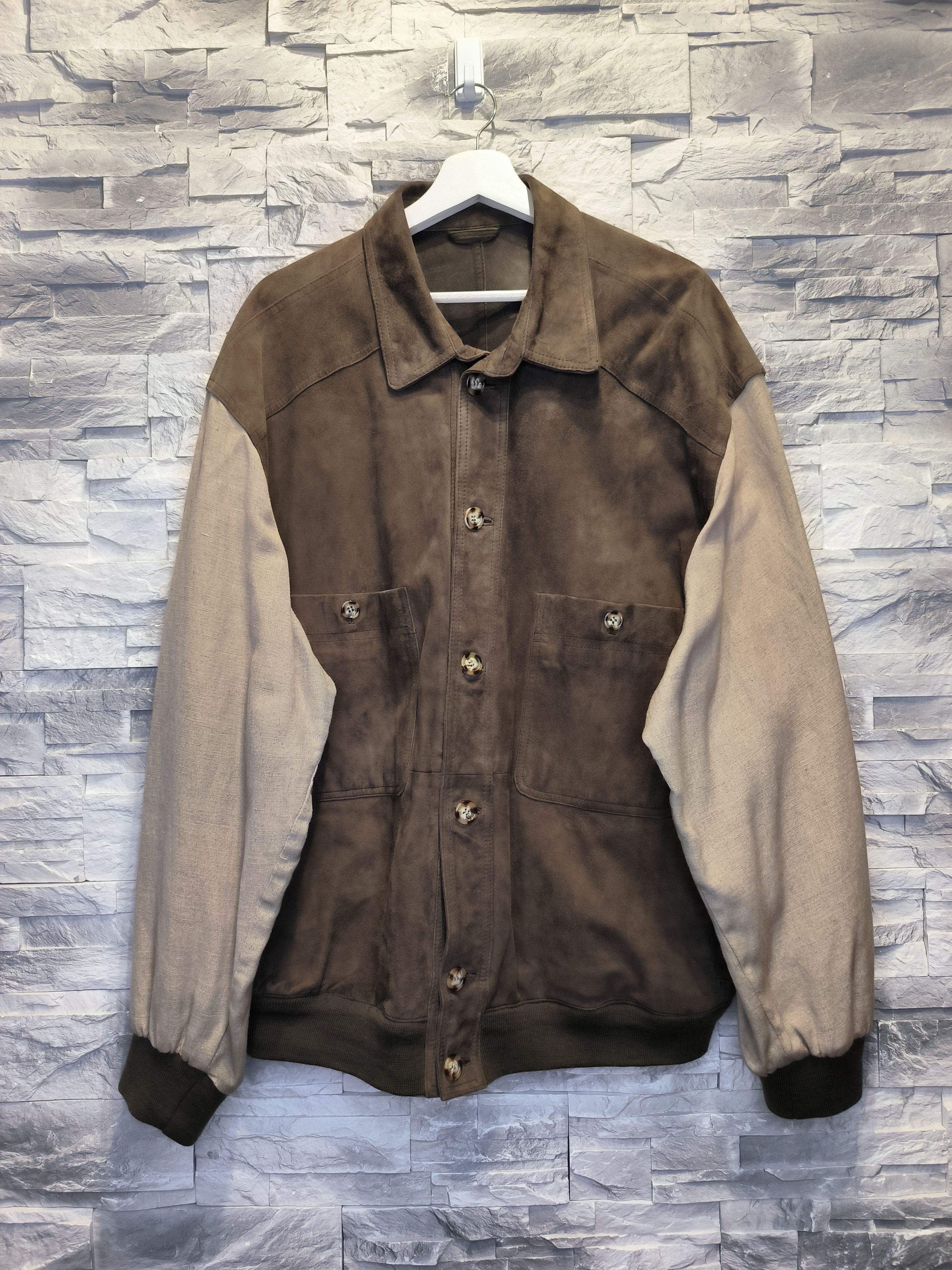 Other × Vintage M.Flues Vintage Leather Jacket Linen Size US L / EU 52-54 / 3 - 1 Thumbnail