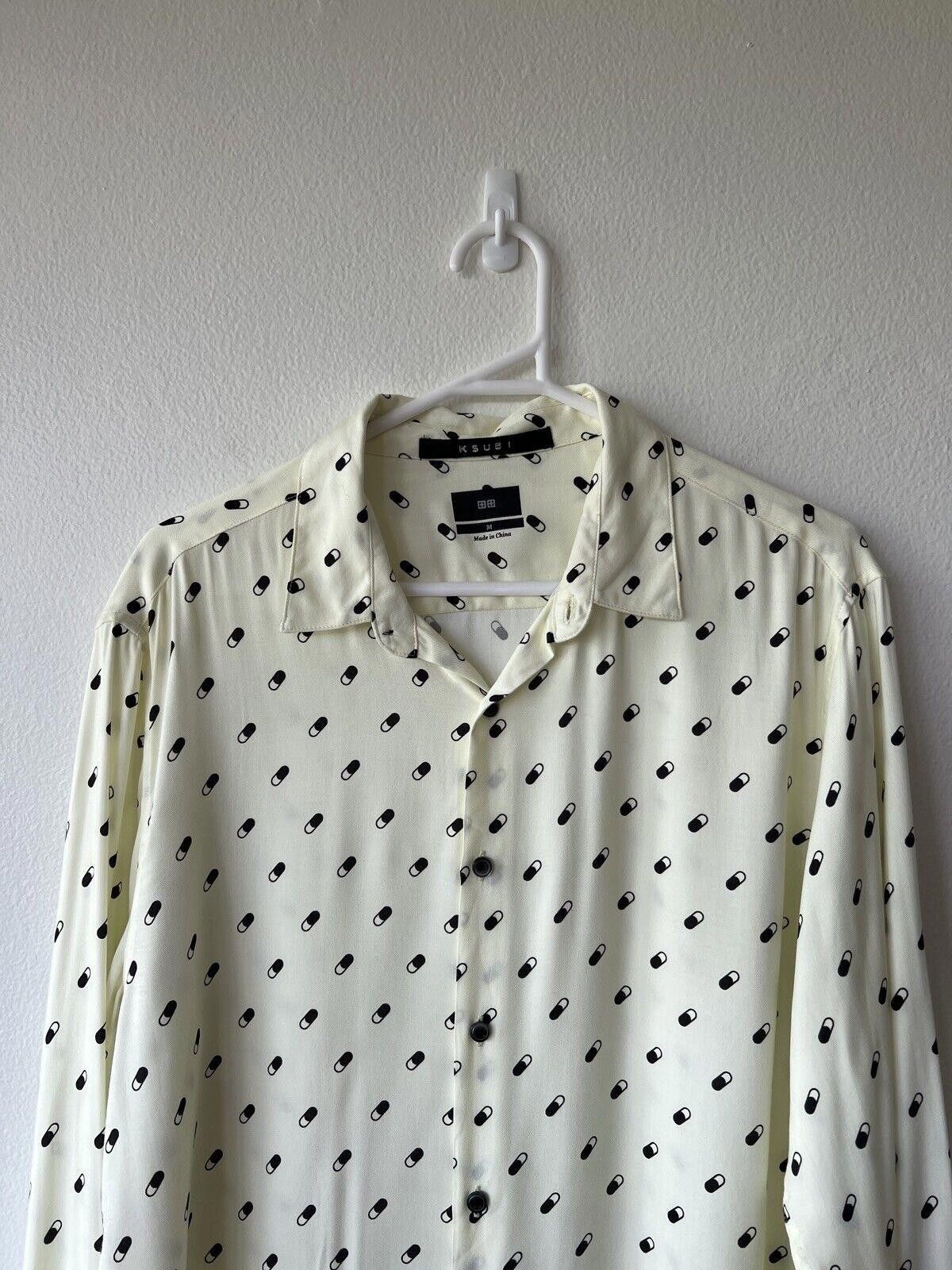 Ksubi new Ksubi mens top shirt medium m l long sleeve ivory pills Size US M / EU 48-50 / 2 - 2 Thumbnail