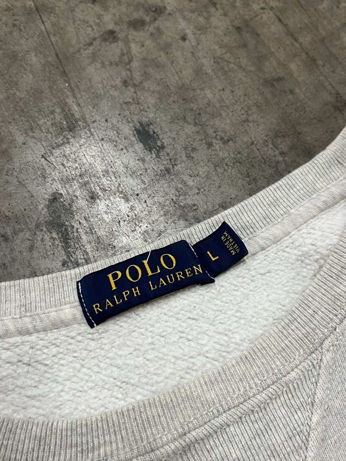 Polo Ralph Lauren vintage Heather gray crewneck preppy